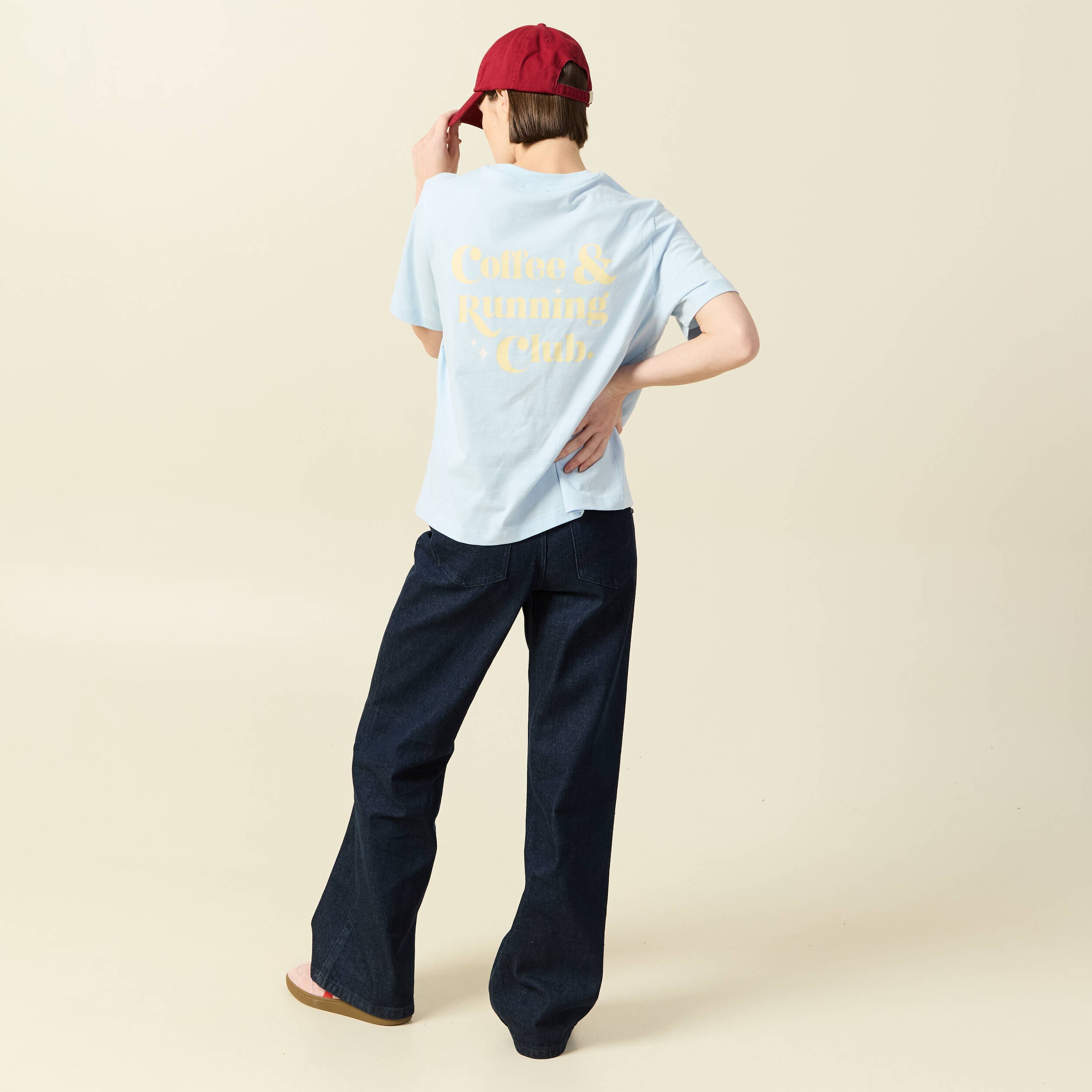 T-shirt en coton bleu clair femme