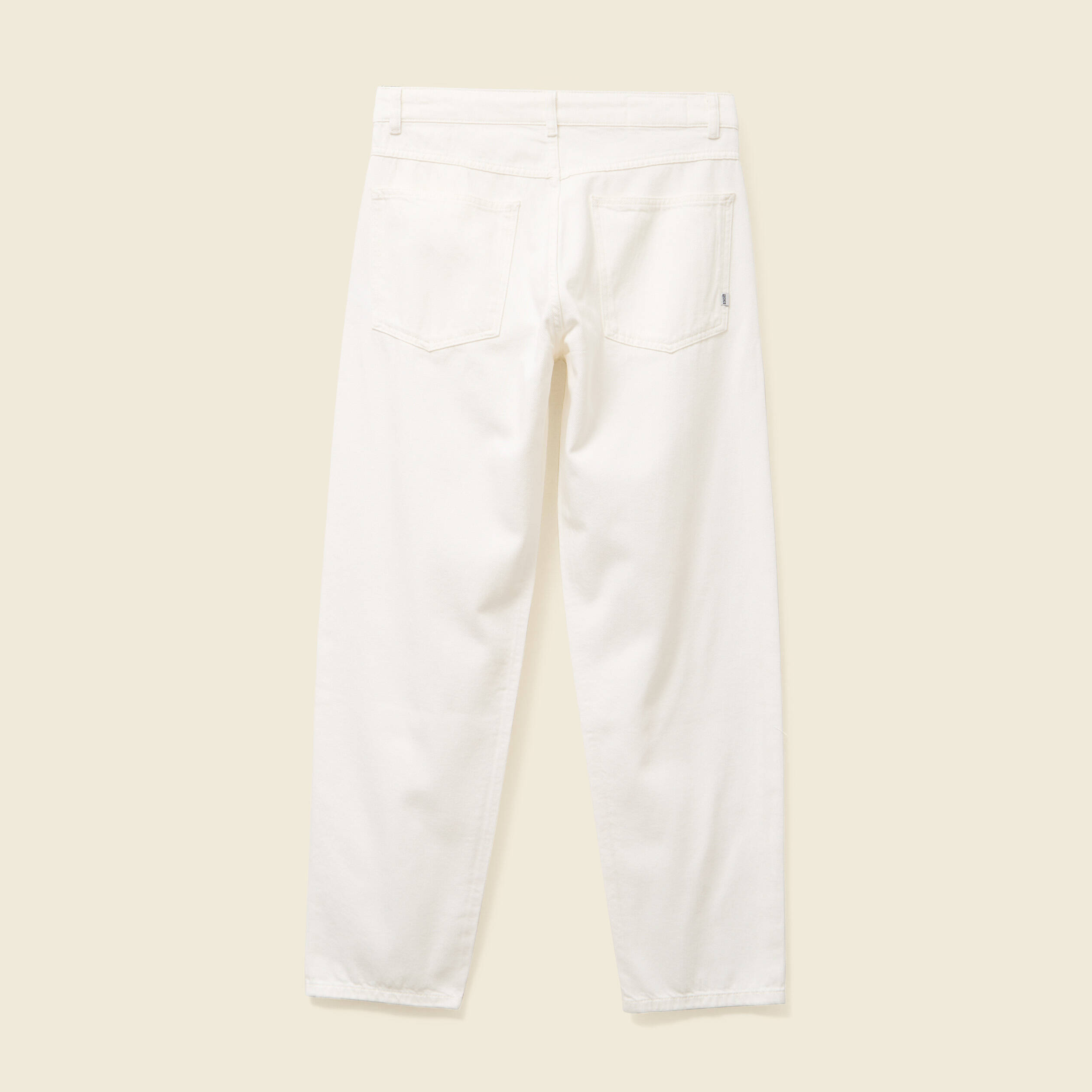 chino droit longueur 32 en coton denim blanc homme Chino droit longueur 32 en coton denim blanc homme