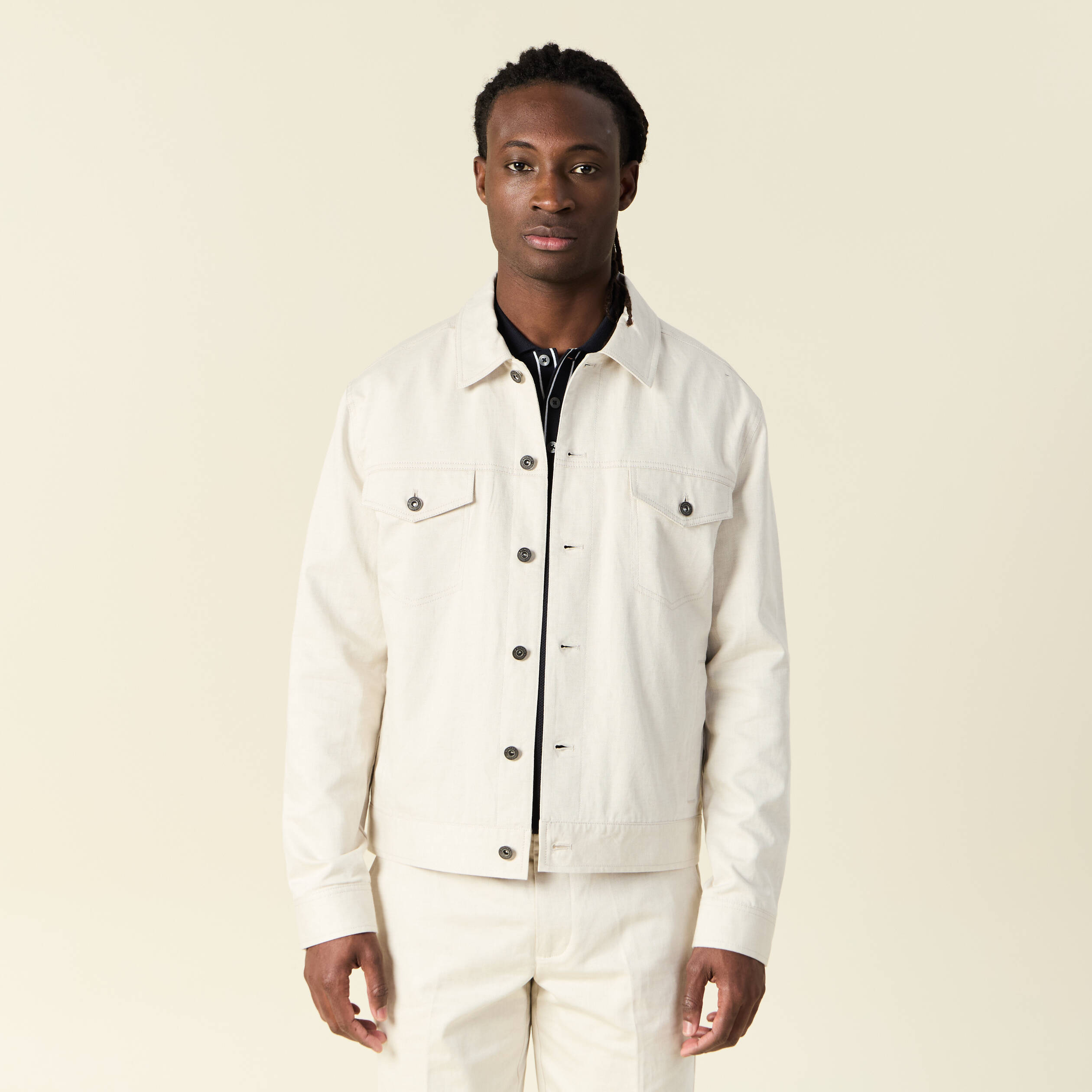 veste boutonnee sable homme Veste boutonnée sable homme