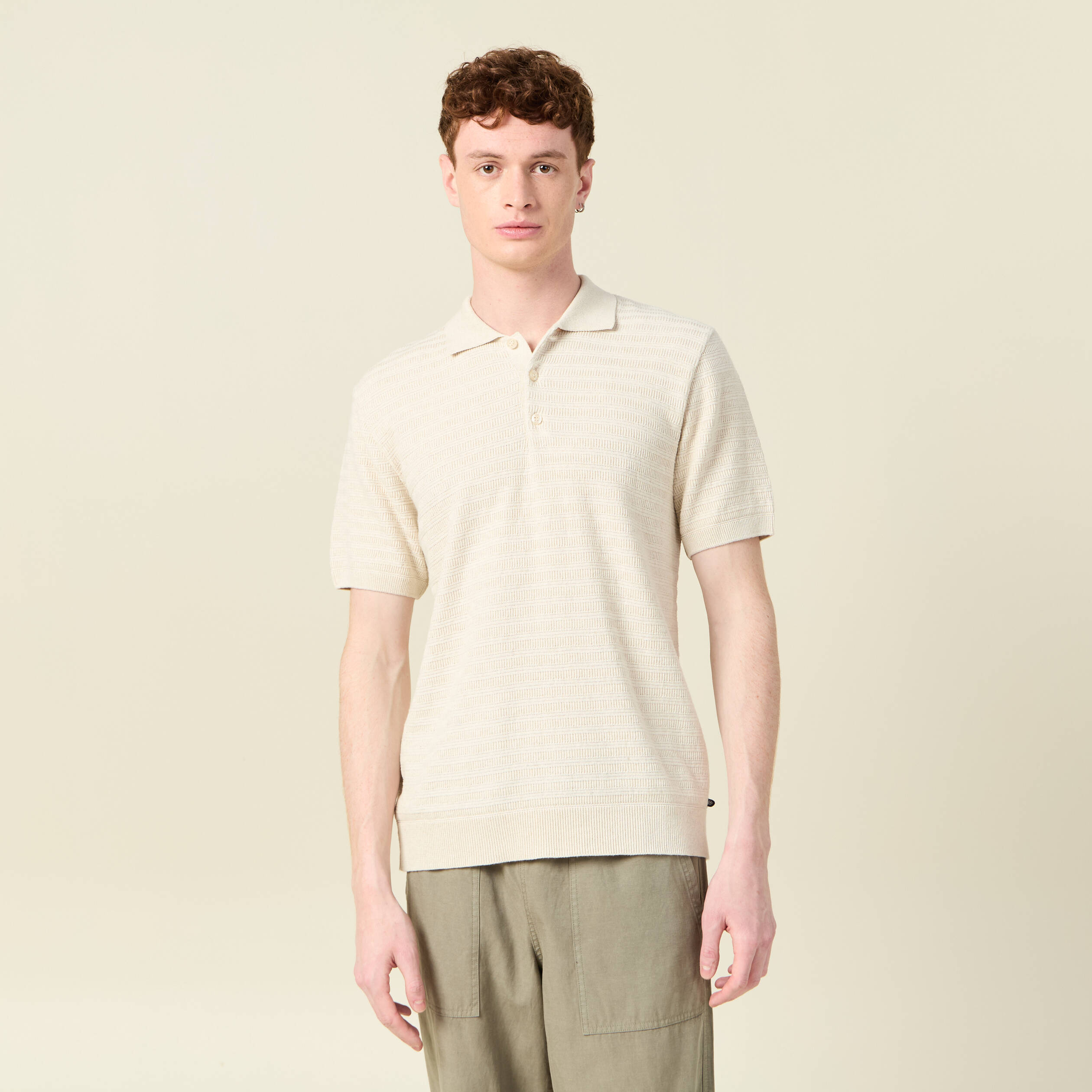 polo manches courtes ecru homme Polo manches courtes ecru homme