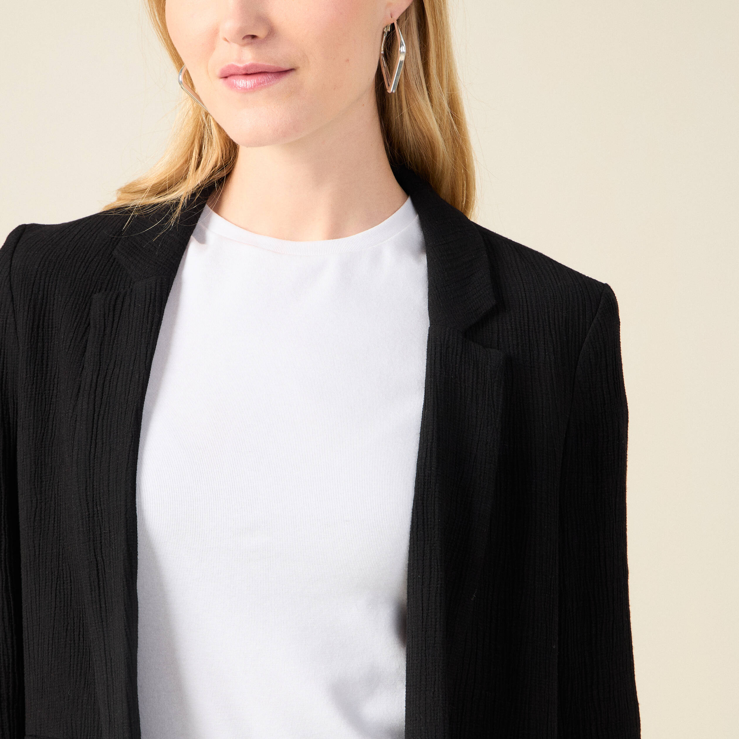 veste blazer eco responsable noir femme Veste blazer éco-responsable noir femme