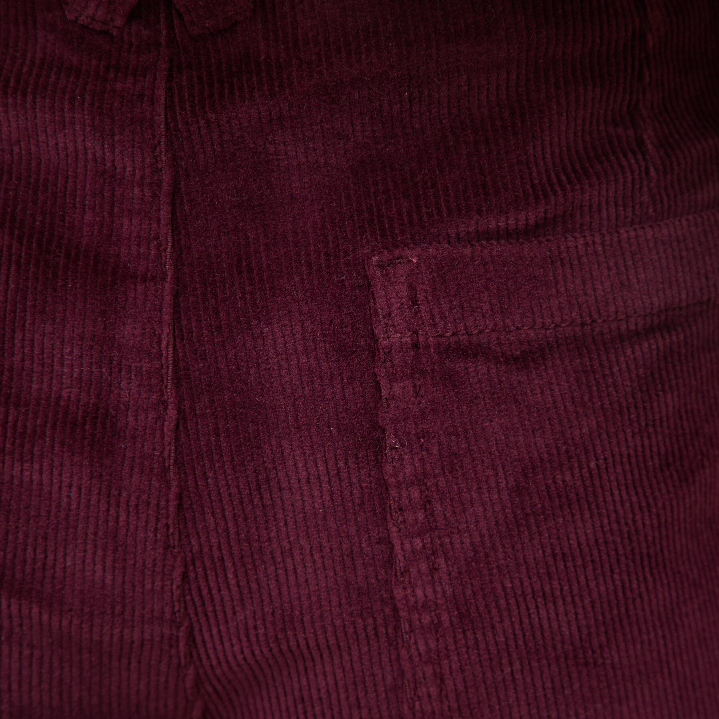 Pantalon large taille haute en velours prune femme