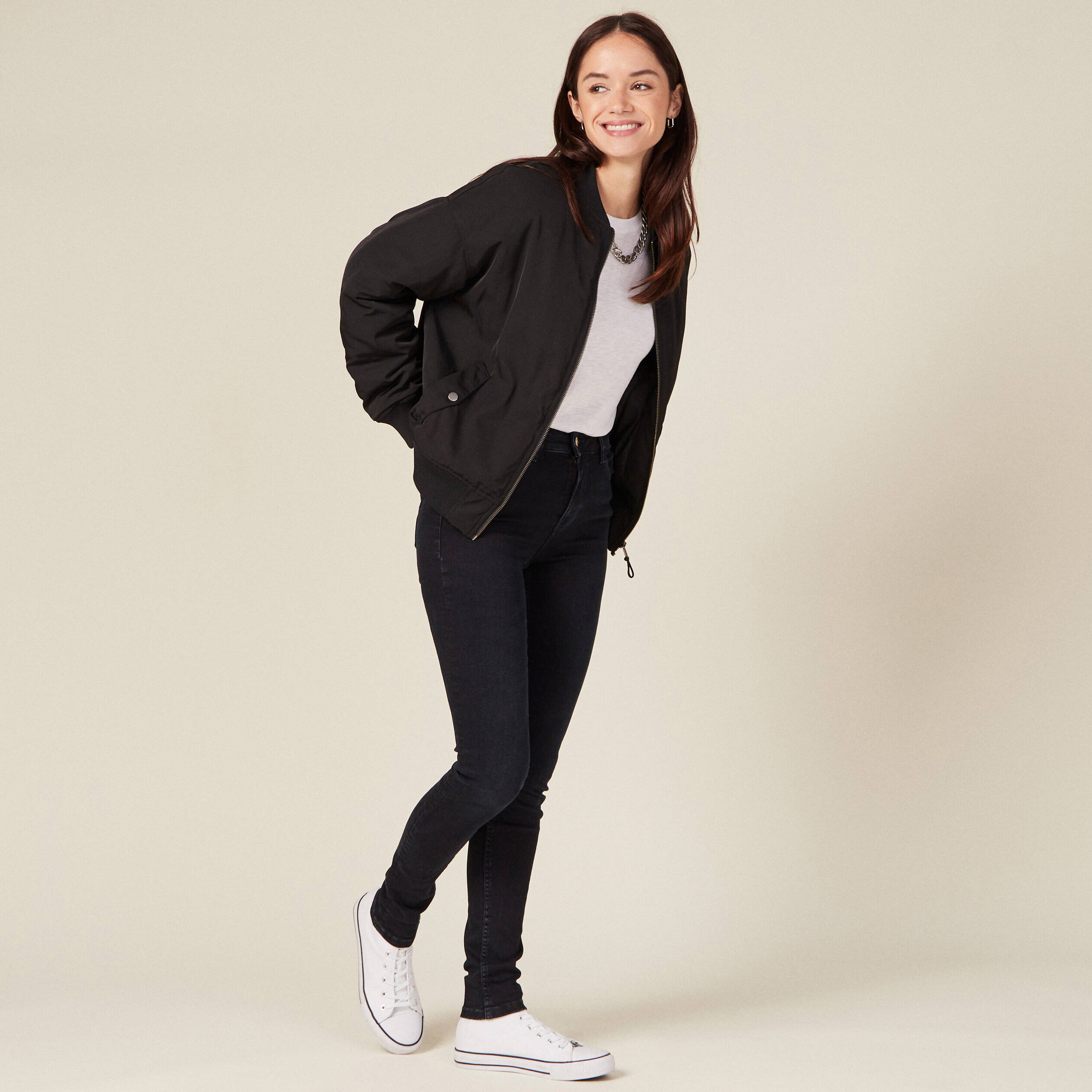jeans skinny taille haute denim blue black femme Jeans skinny taille haute denim blue black femme