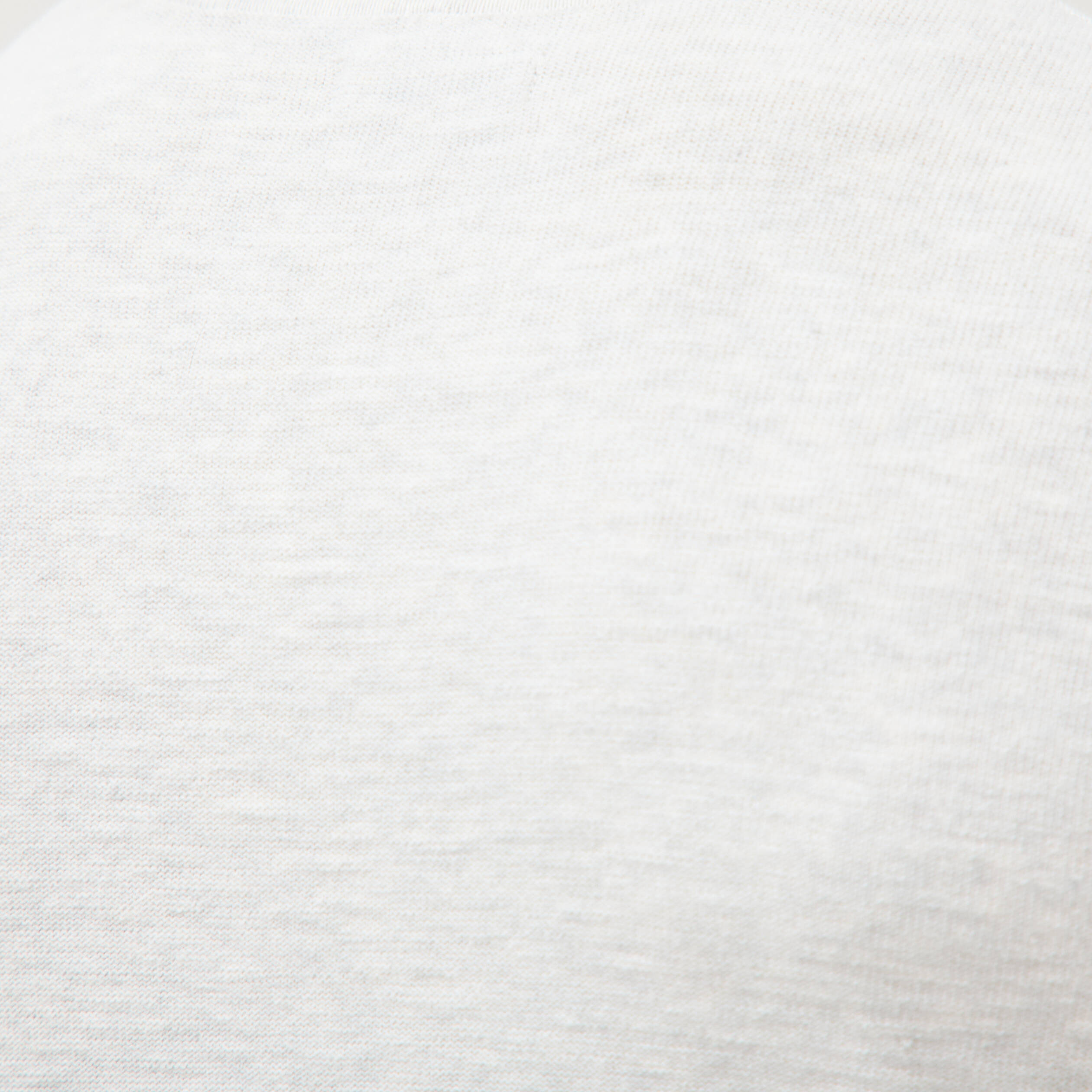 Pull fin en coton manches longues ecru homme