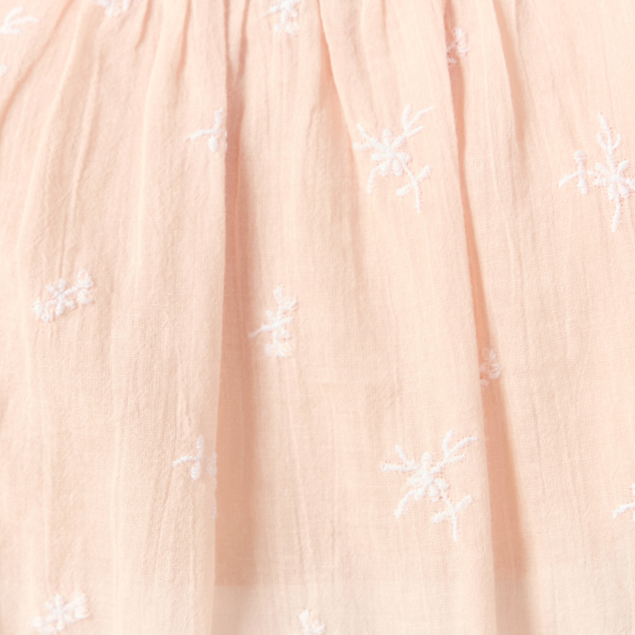 blouse manches longues brodee rose poudree femme Blouse manches longues brodée rose poudrée femme