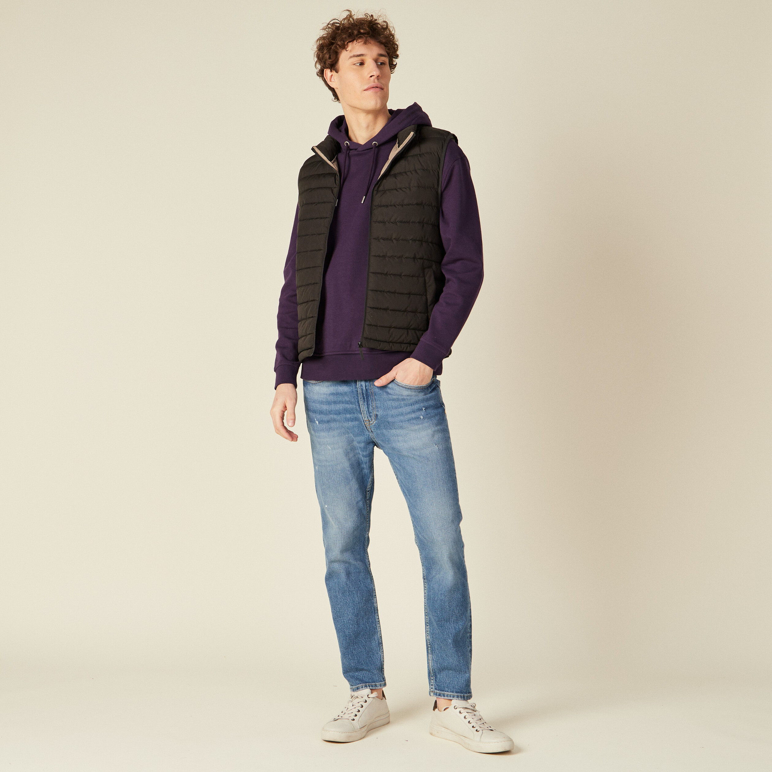 doudoune droite sans manches noir homme Doudoune droite sans manches noir homme