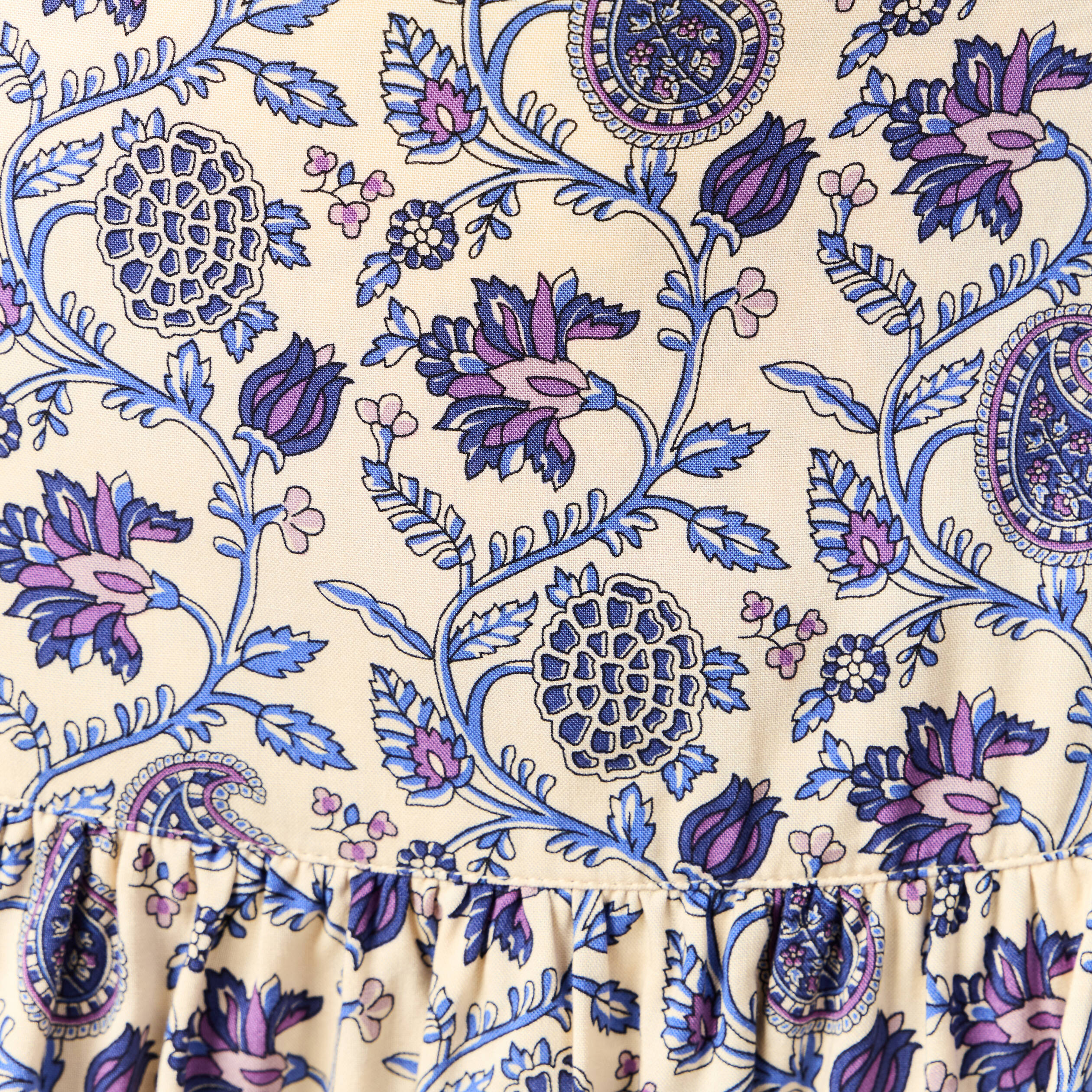Jupe fluide doubl&eacute;e bleu femme