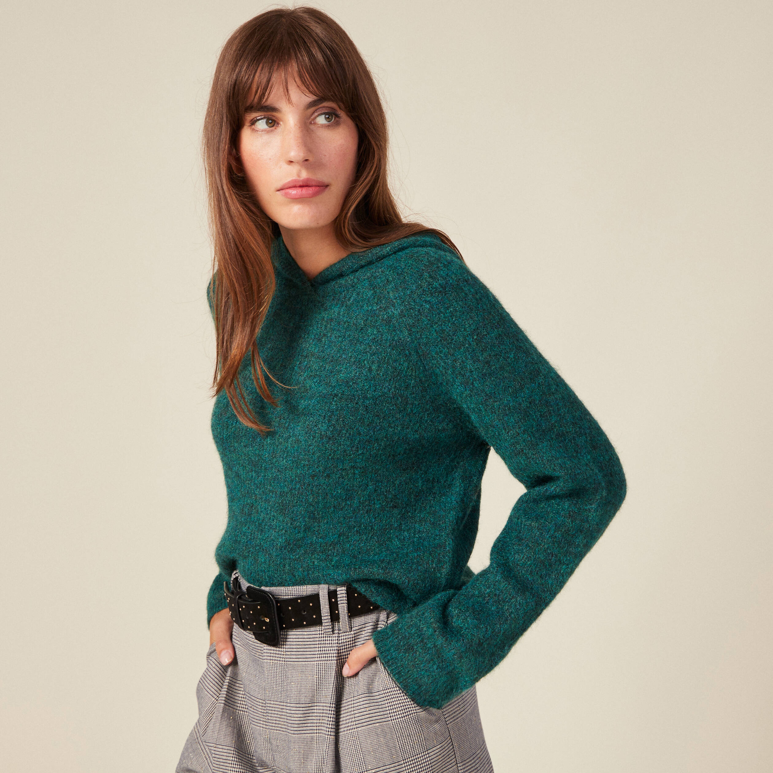 pull vert femme