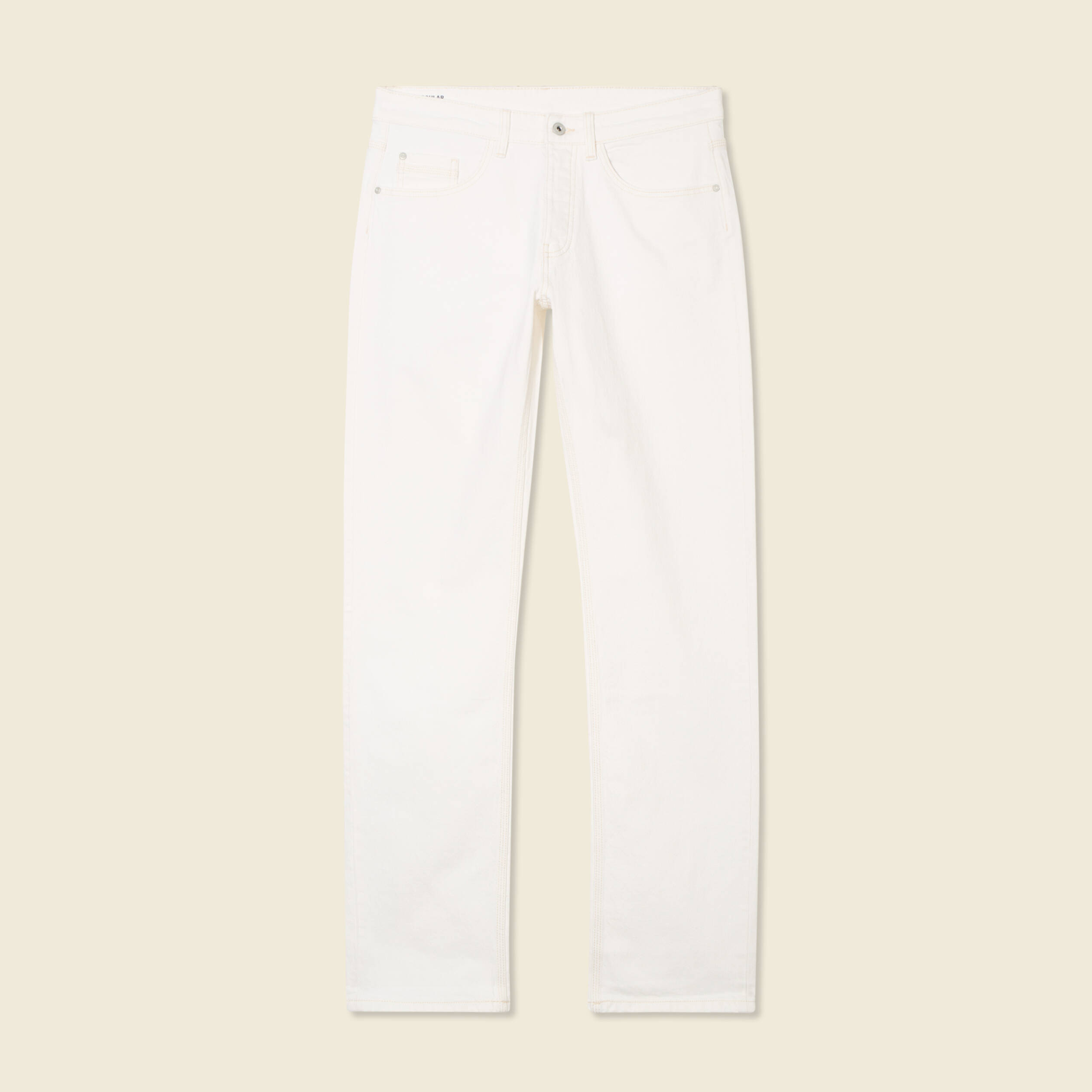 Jeans regular longueur 34 denim blanc homme