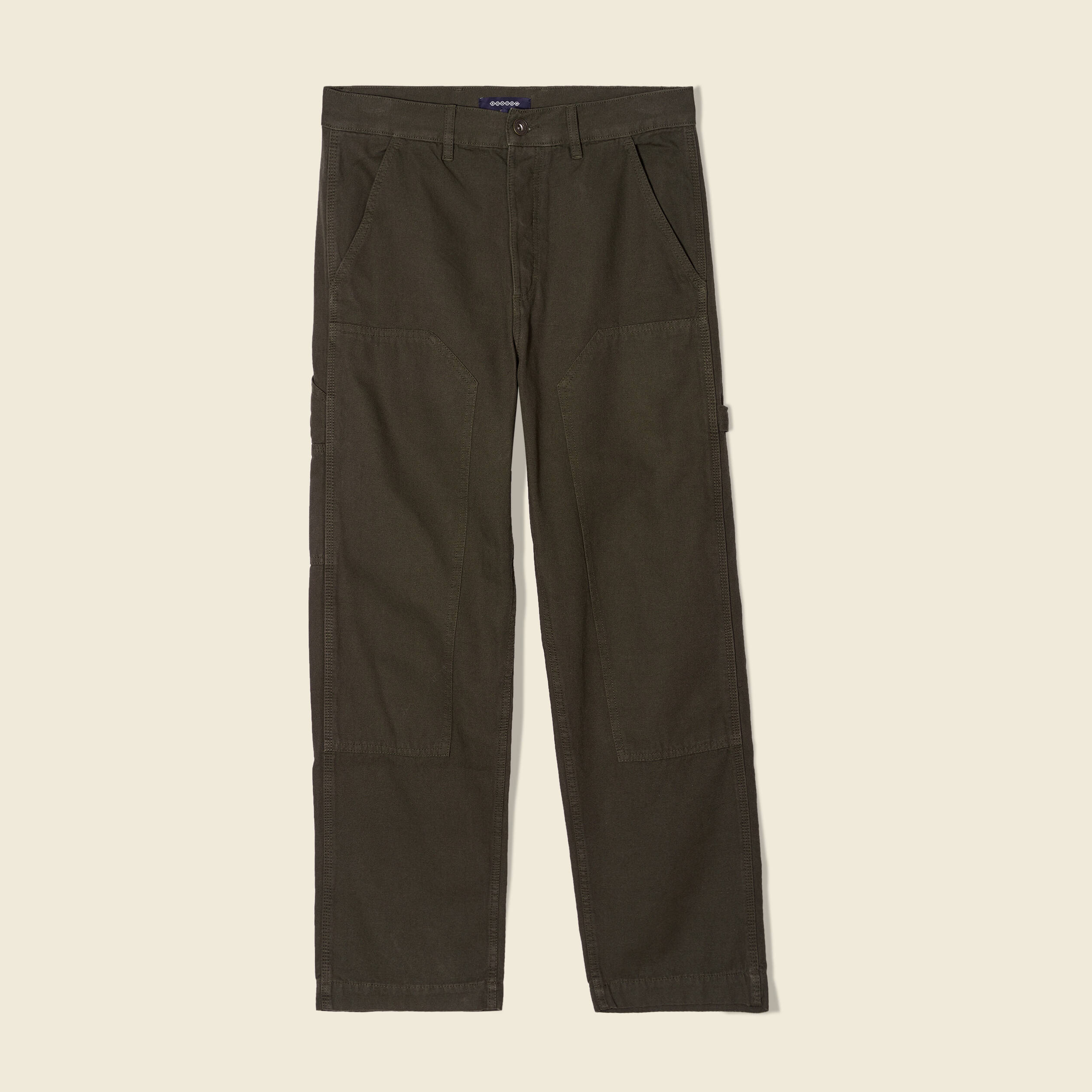 Pantalon large vert kaki homme