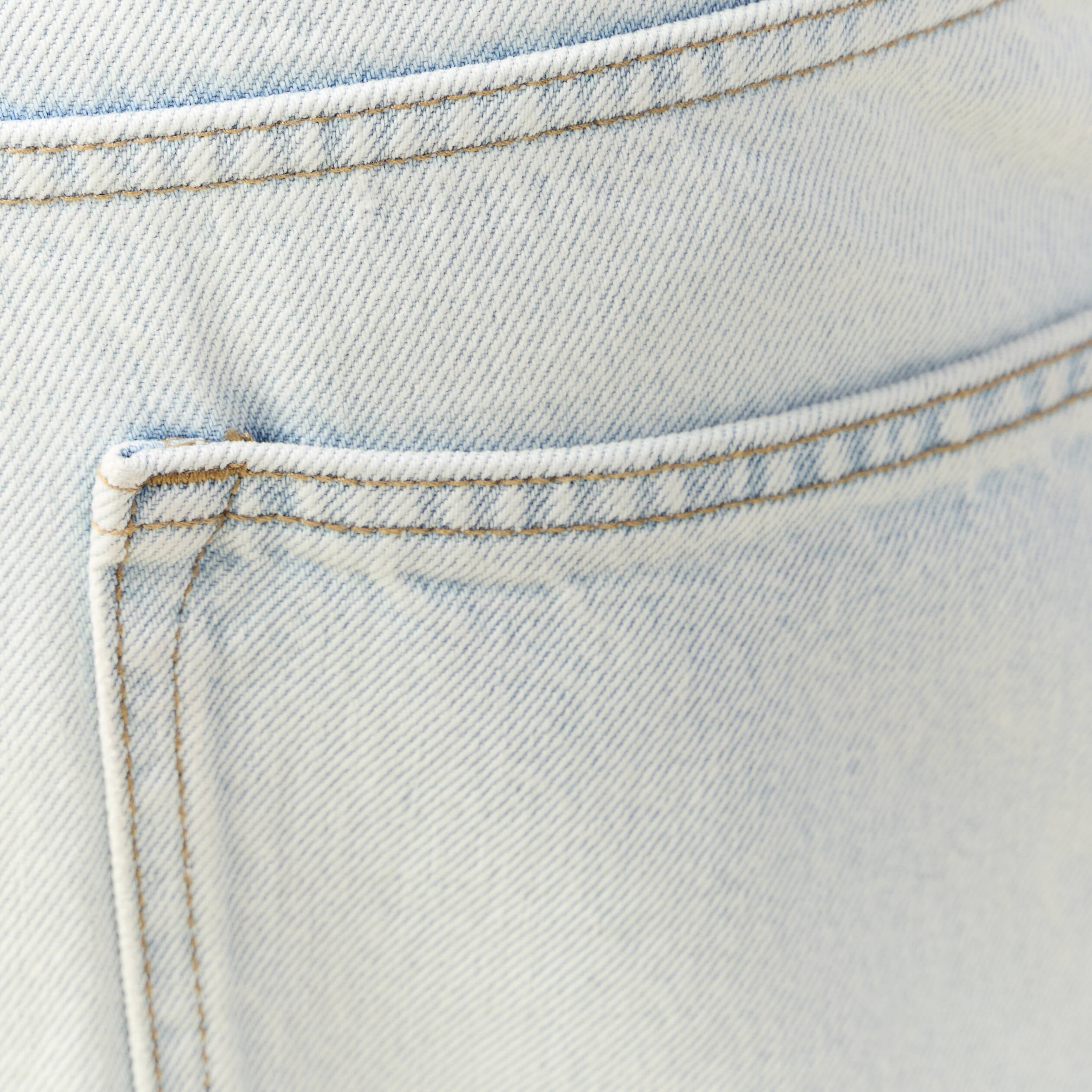 Bermuda droit en jean denim snow bleach homme