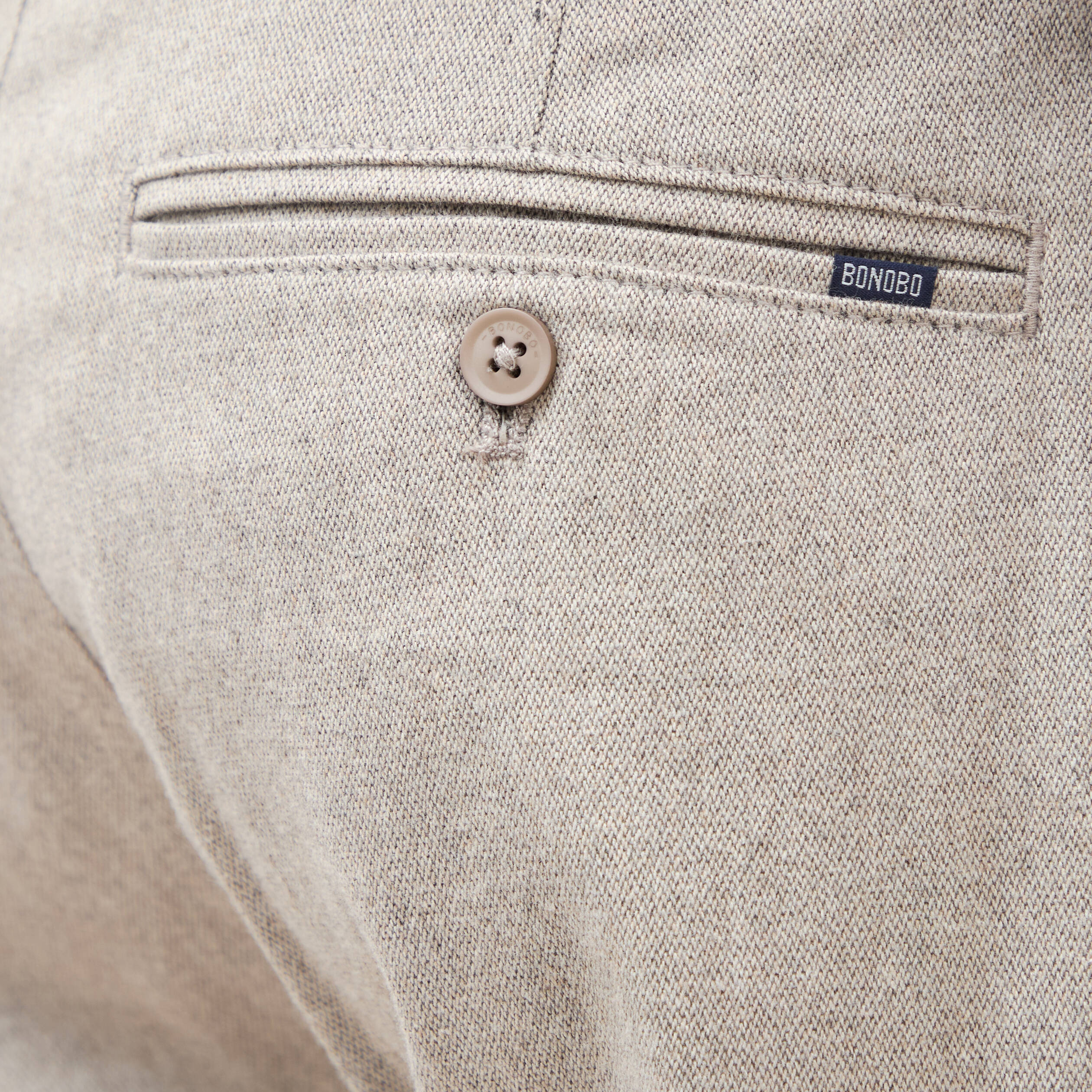 Pantalon chino avec ceinture beige homme