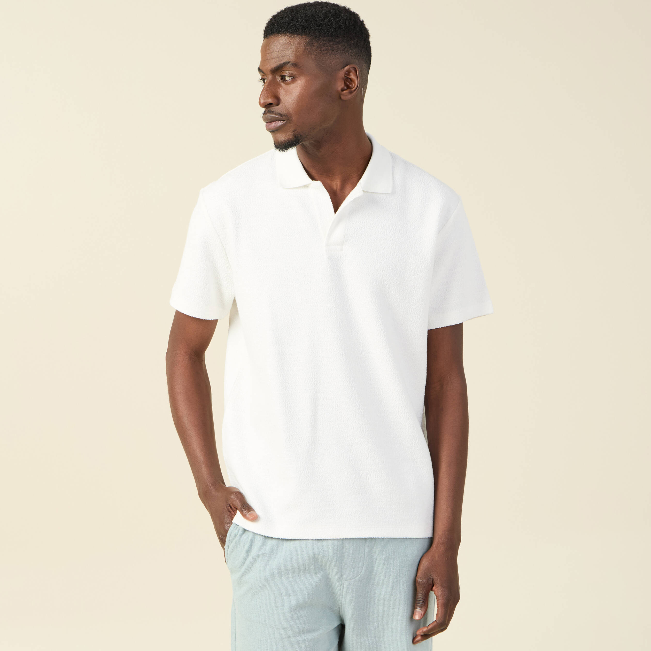 polo manches courtes ecru homme Polo manches courtes ecru homme
