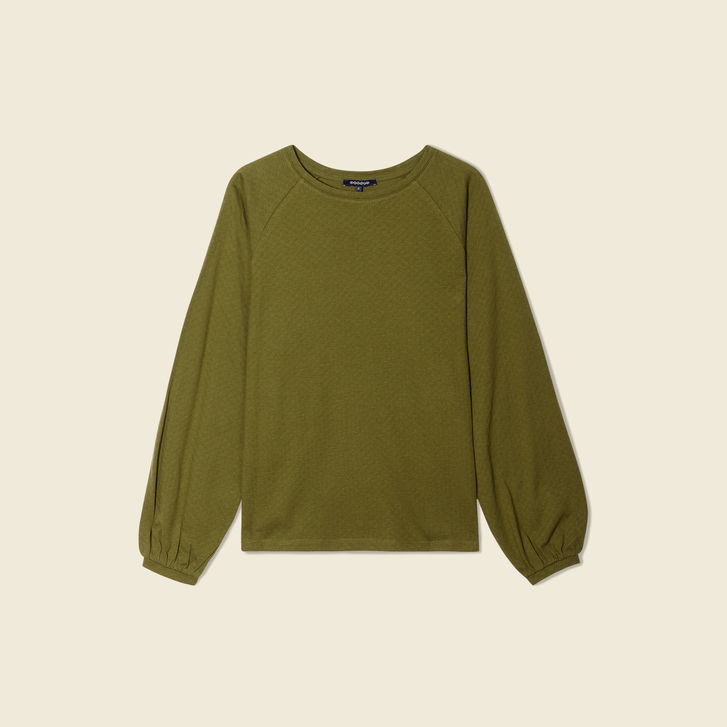 t shirt manches longues vert kaki femme T-shirt manches longues vert kaki femme