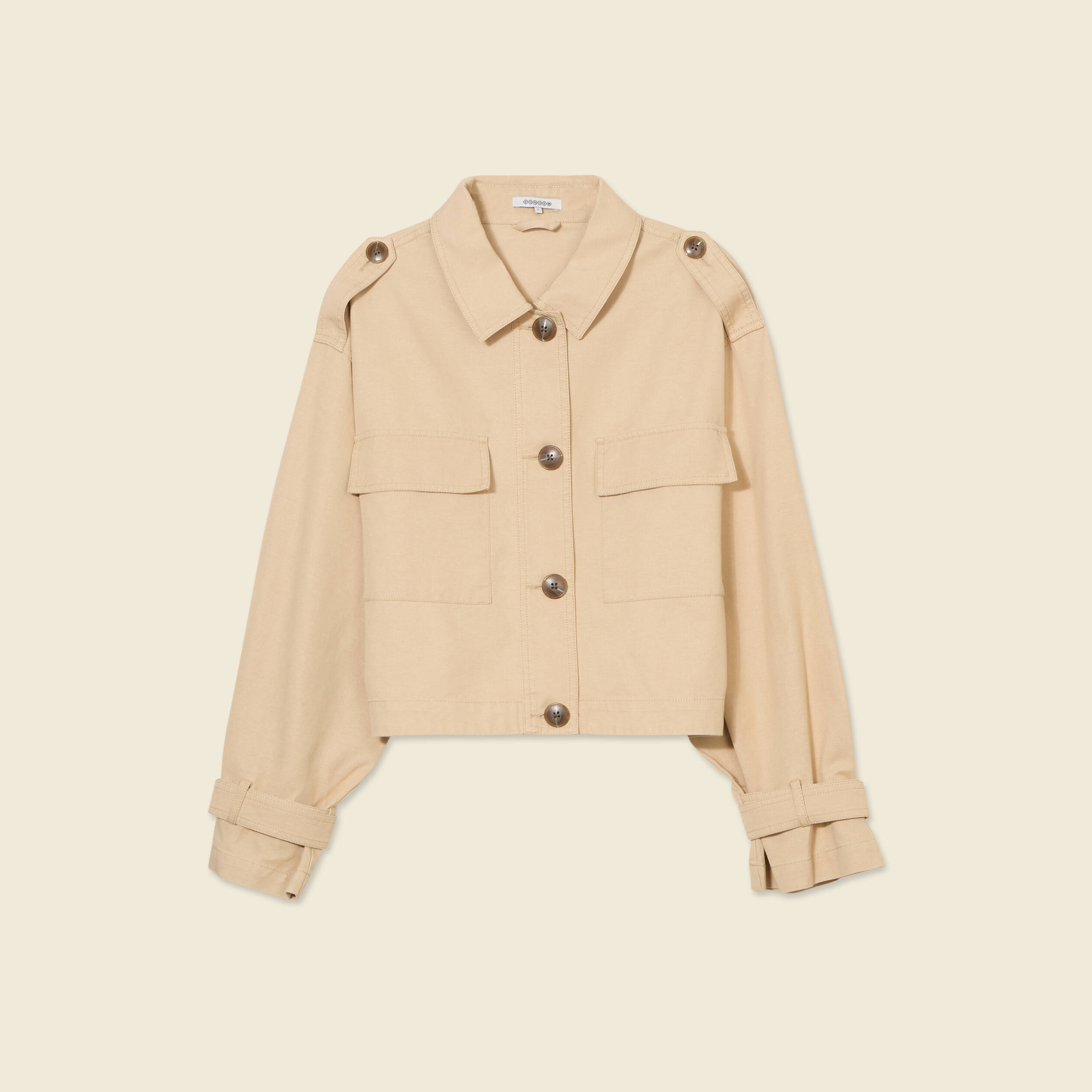 Blouson oversize beige femme