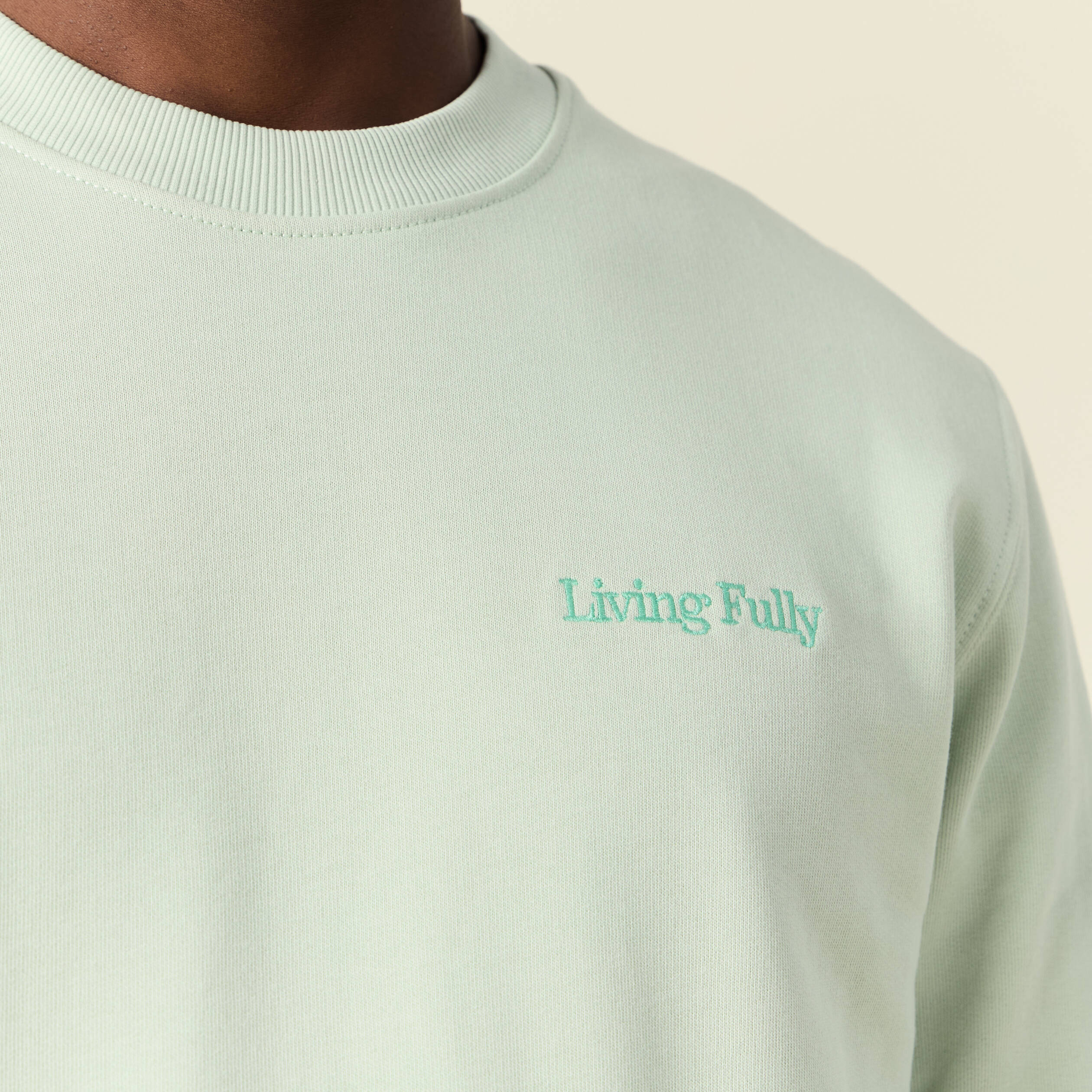 Sweat manches longues vert clair homme