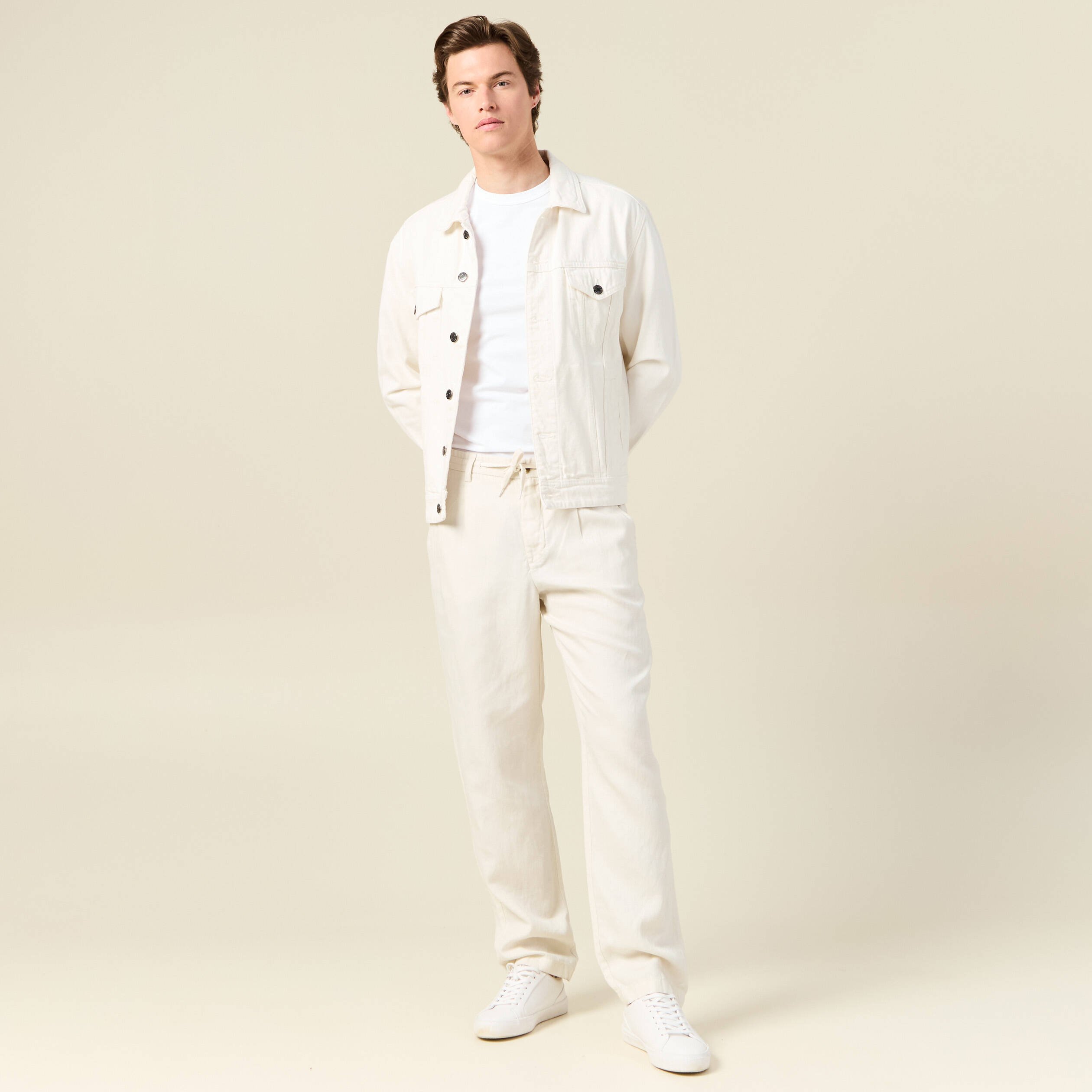 pantalon chino straight ecru homme Pantalon chino straight ecru homme