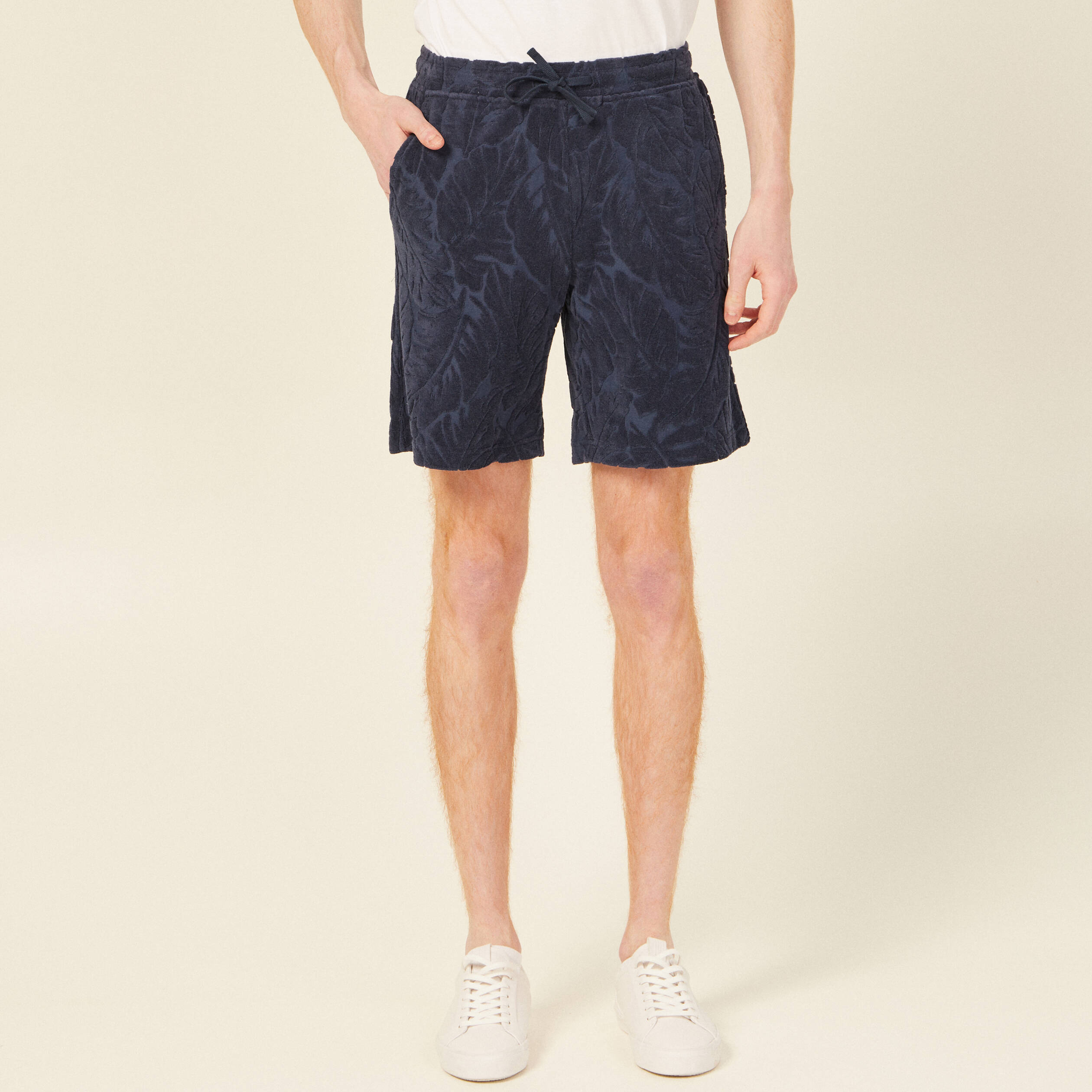bermuda large a coulisse bleu marine homme Bermuda large à coulisse bleu marine homme