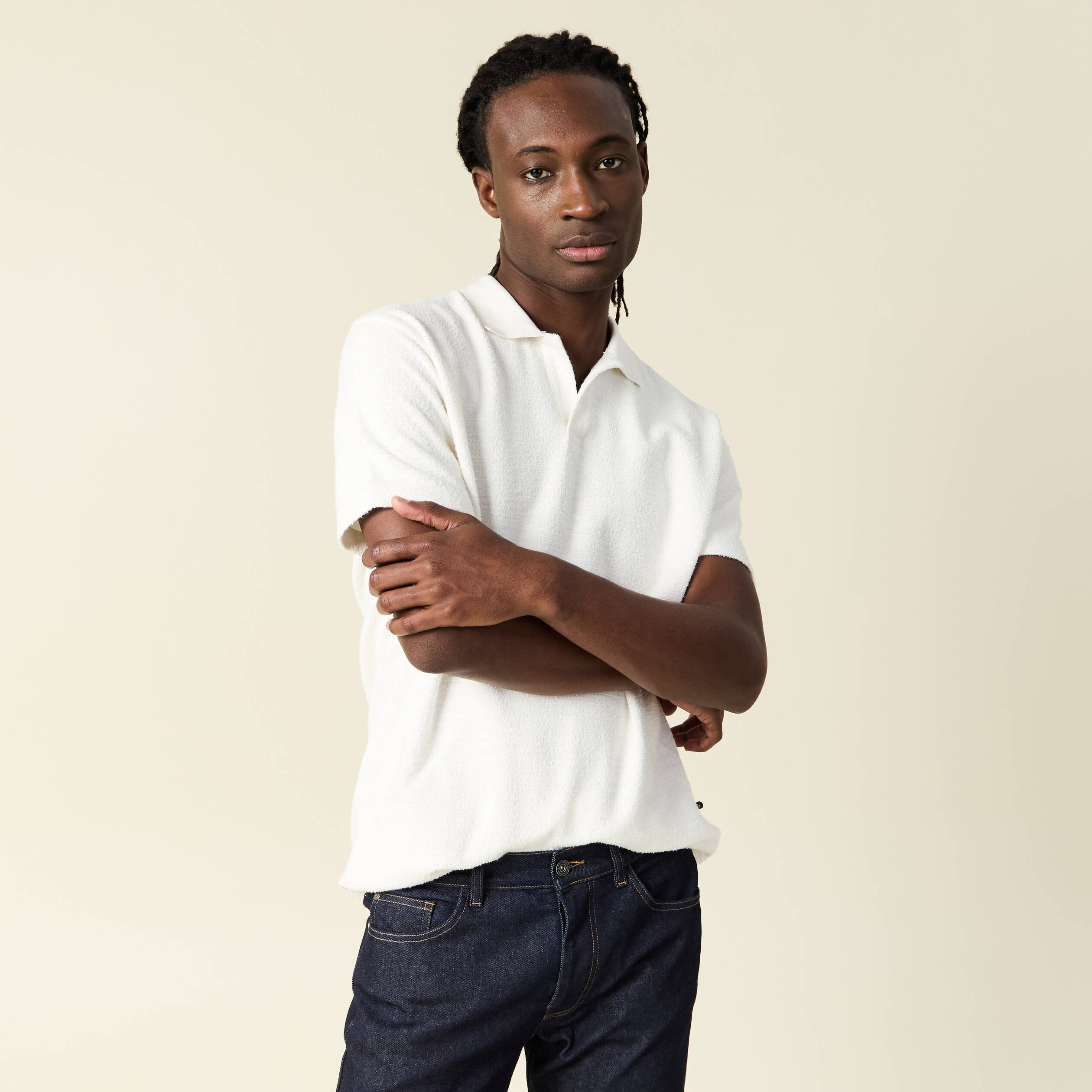 polo manches courtes ecru homme Polo manches courtes ecru homme