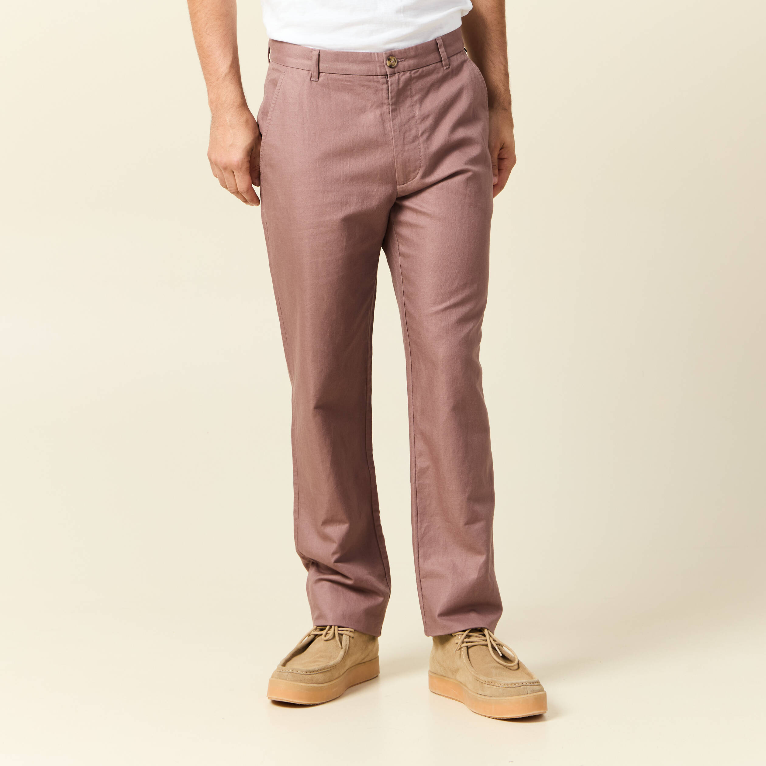 pantalon chino vieux rose homme Pantalon chino vieux rose homme