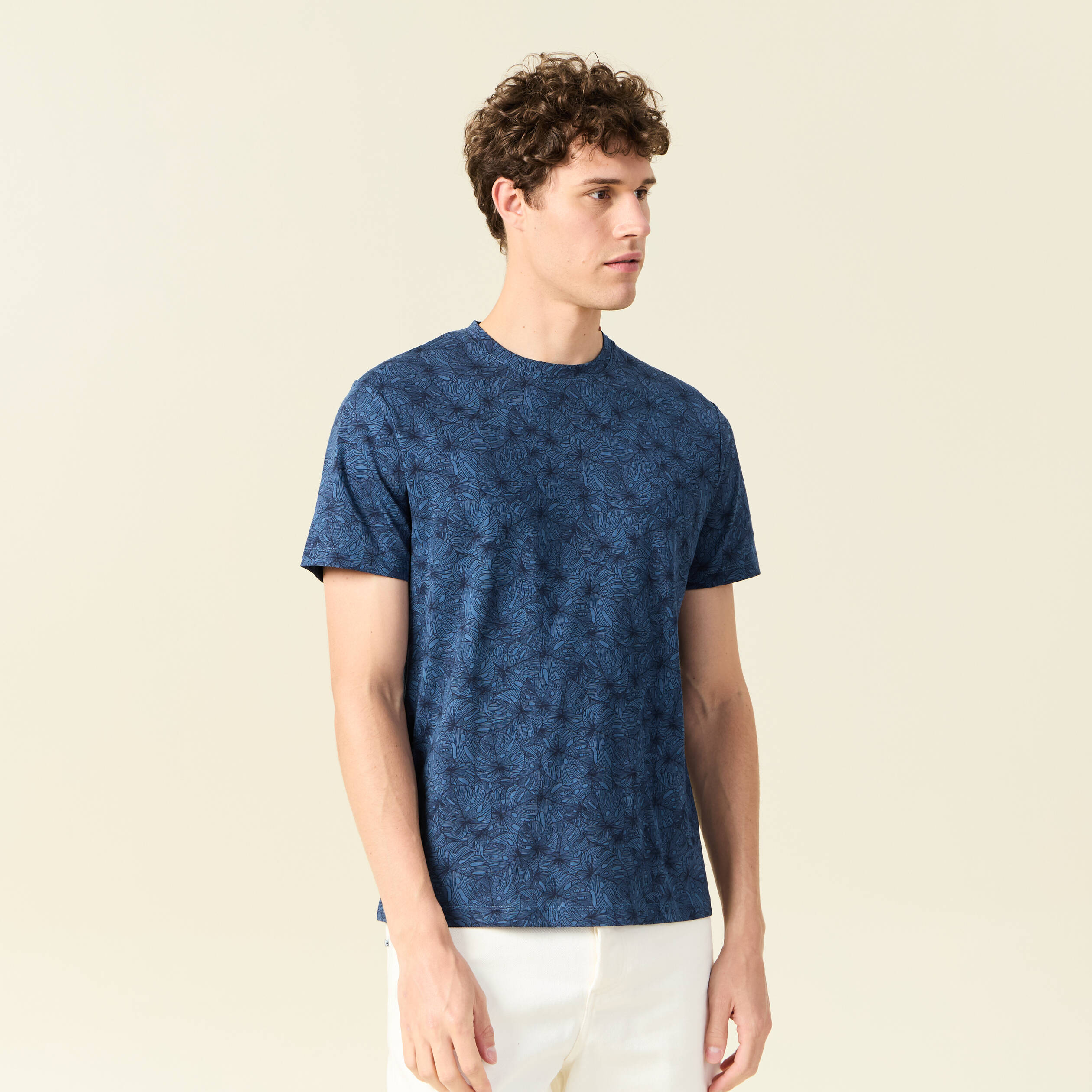 t shirt manches courtes bleu marine homme T-shirt manches courtes bleu marine homme