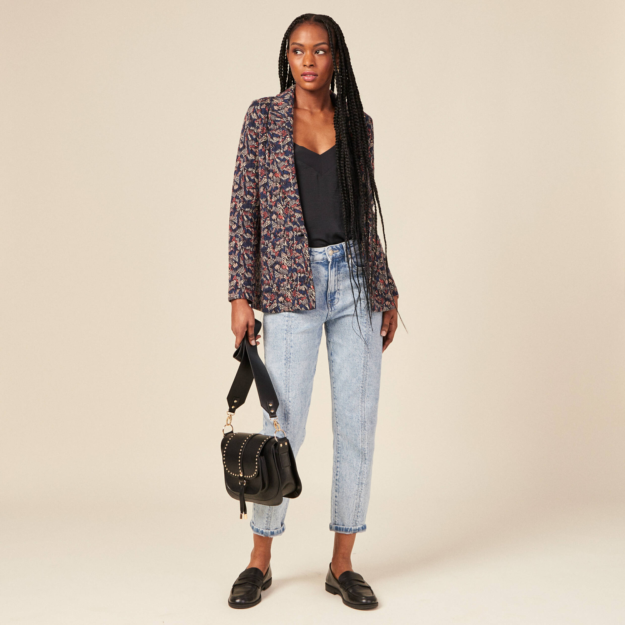 Cardigan manches longues multicolore femme