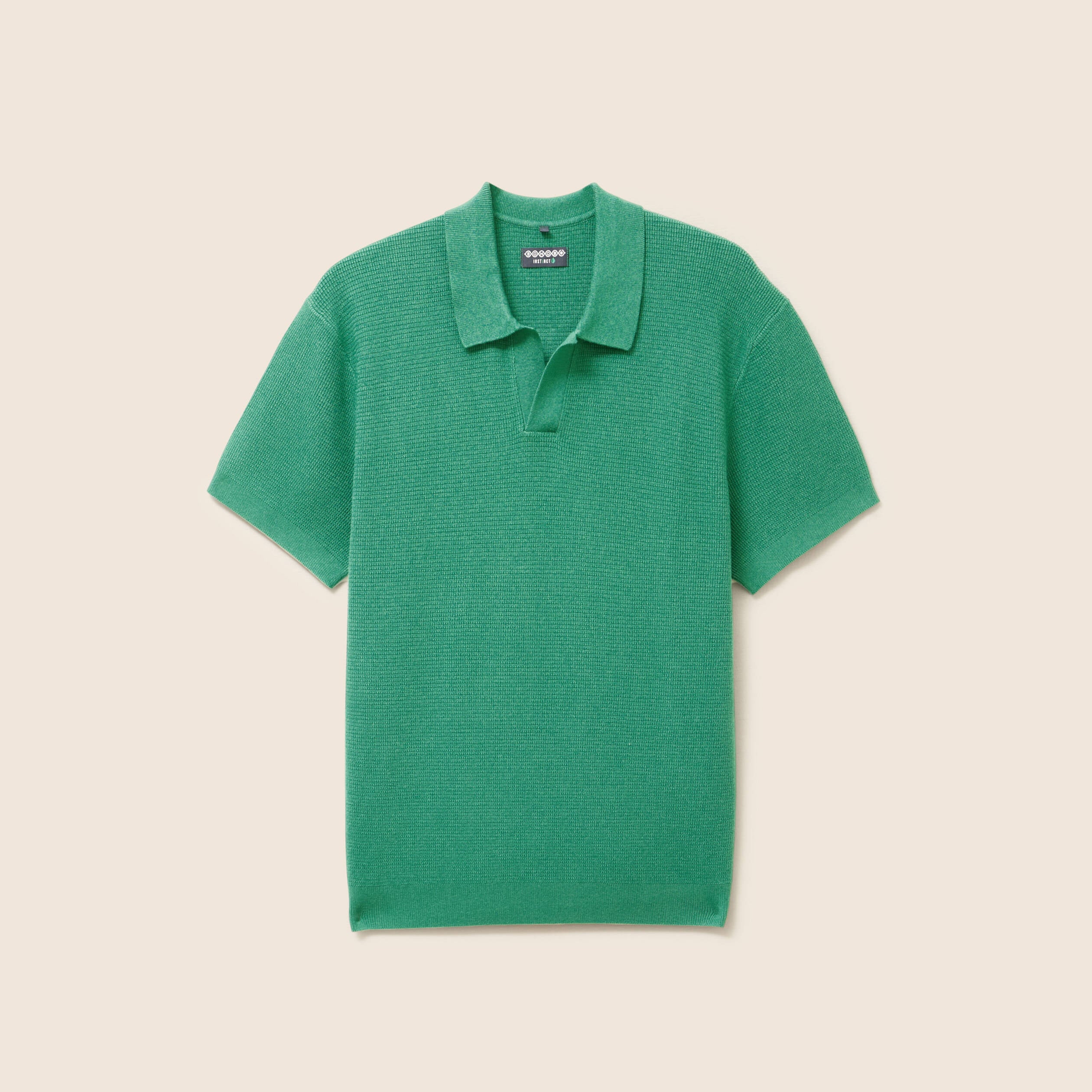 Polo cintr&eacute; manches courtes vert homme