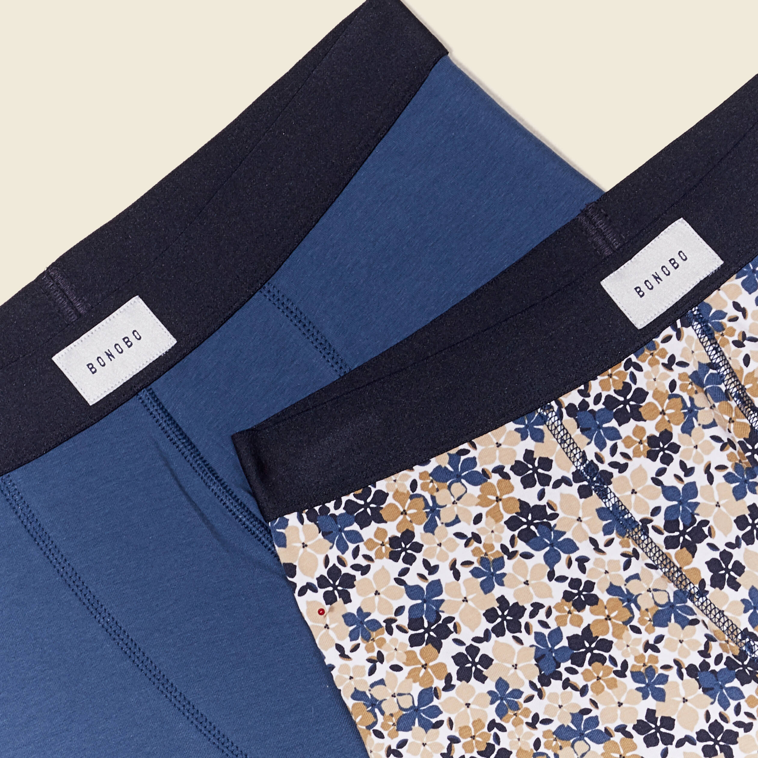 Lot 2 boxers bleu foncé homme