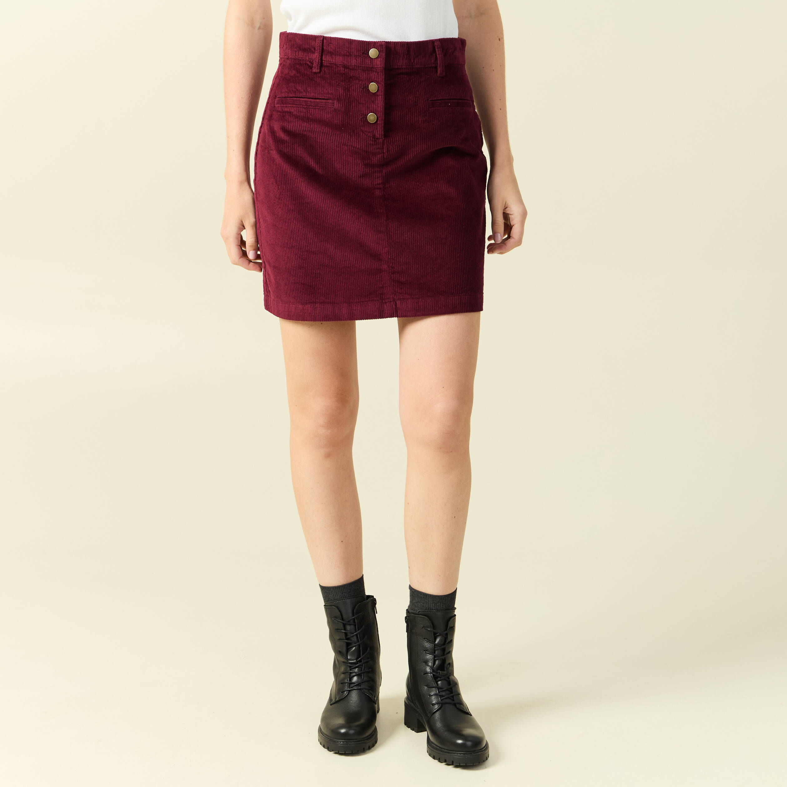Jupe bordeaux femme