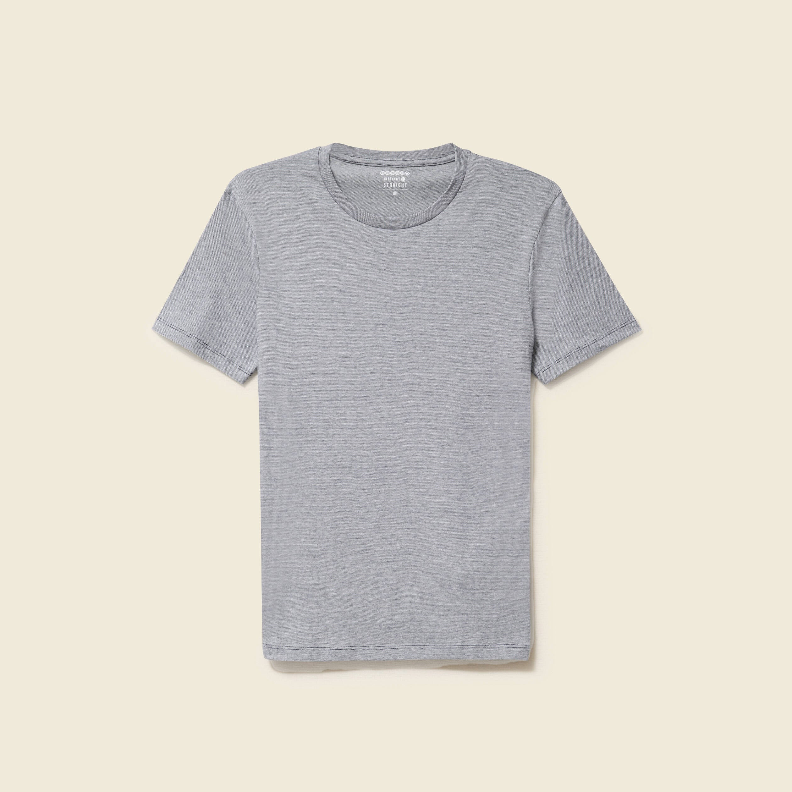 T-shirt cintr&eacute; col rond manches courtes bleu marine homme