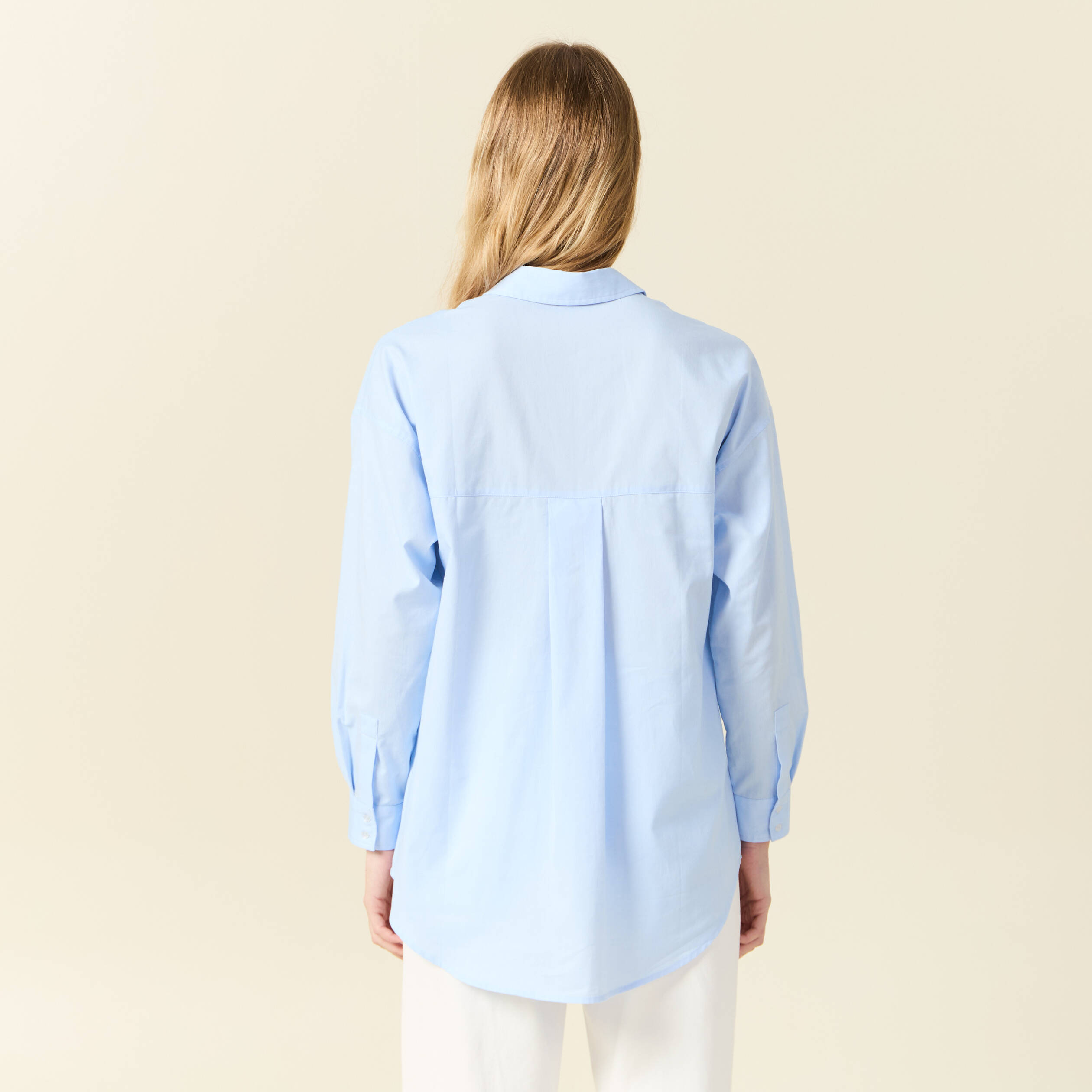 chemise manches longues bleu ciel femme Chemise manches longues bleu ciel femme