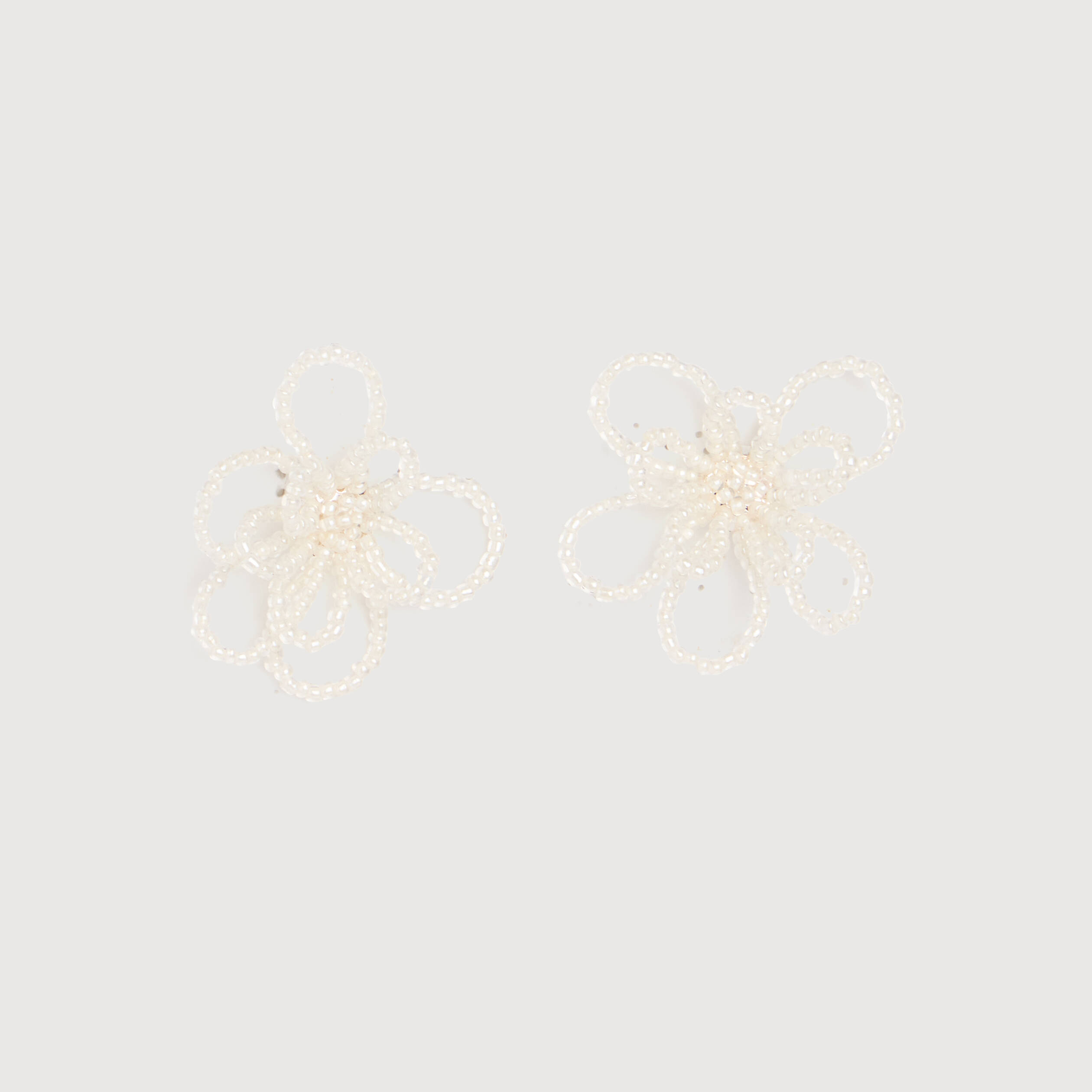 Boucles d'oreilles ecru femme