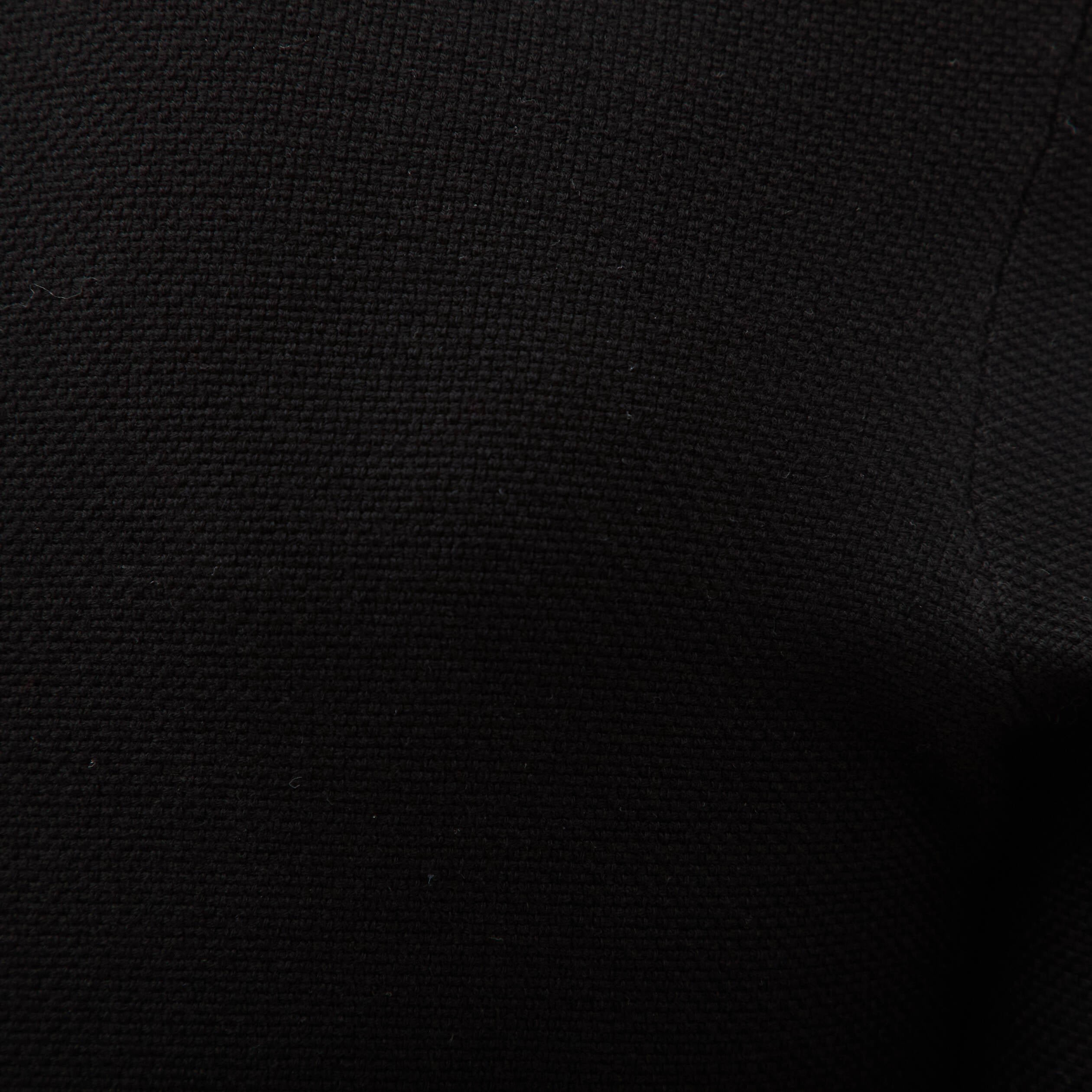 Pull manches longues col rond noir homme