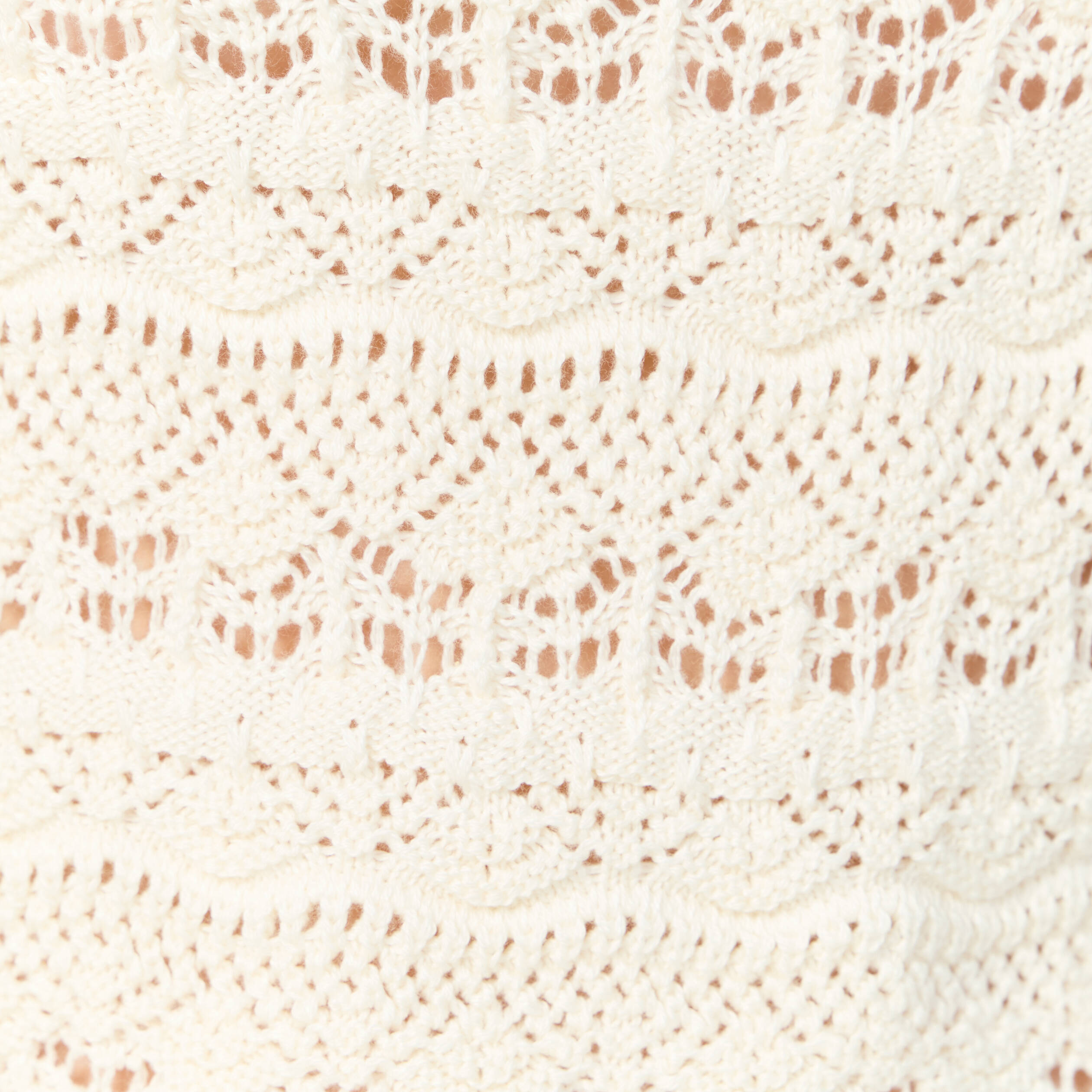debardeur tricot ajoure creme femme Débardeur tricot ajouré creme femme