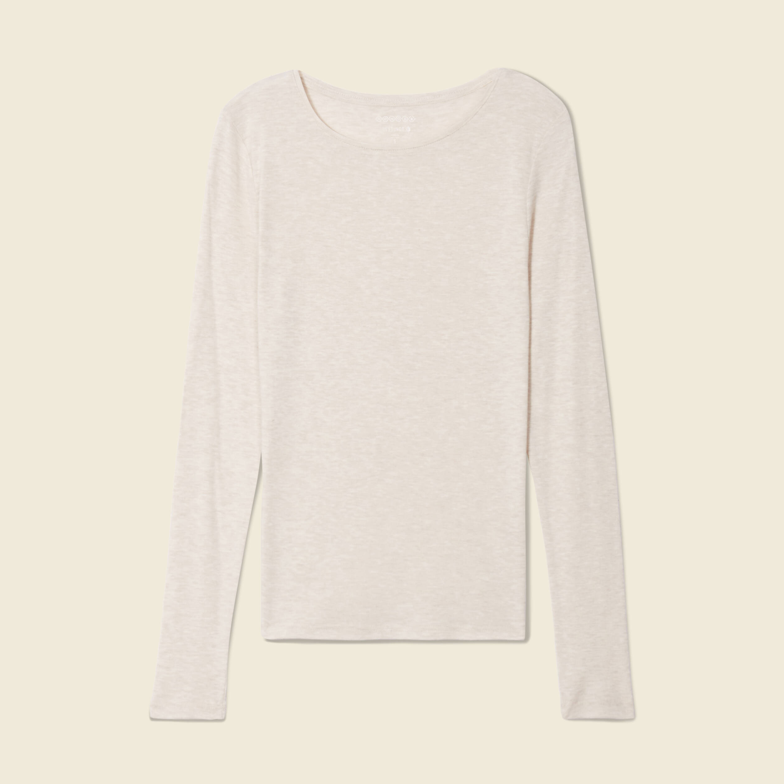 t shirt femme maille unie instinct beige femme T-shirt femme maille unie Instinct beige femme
