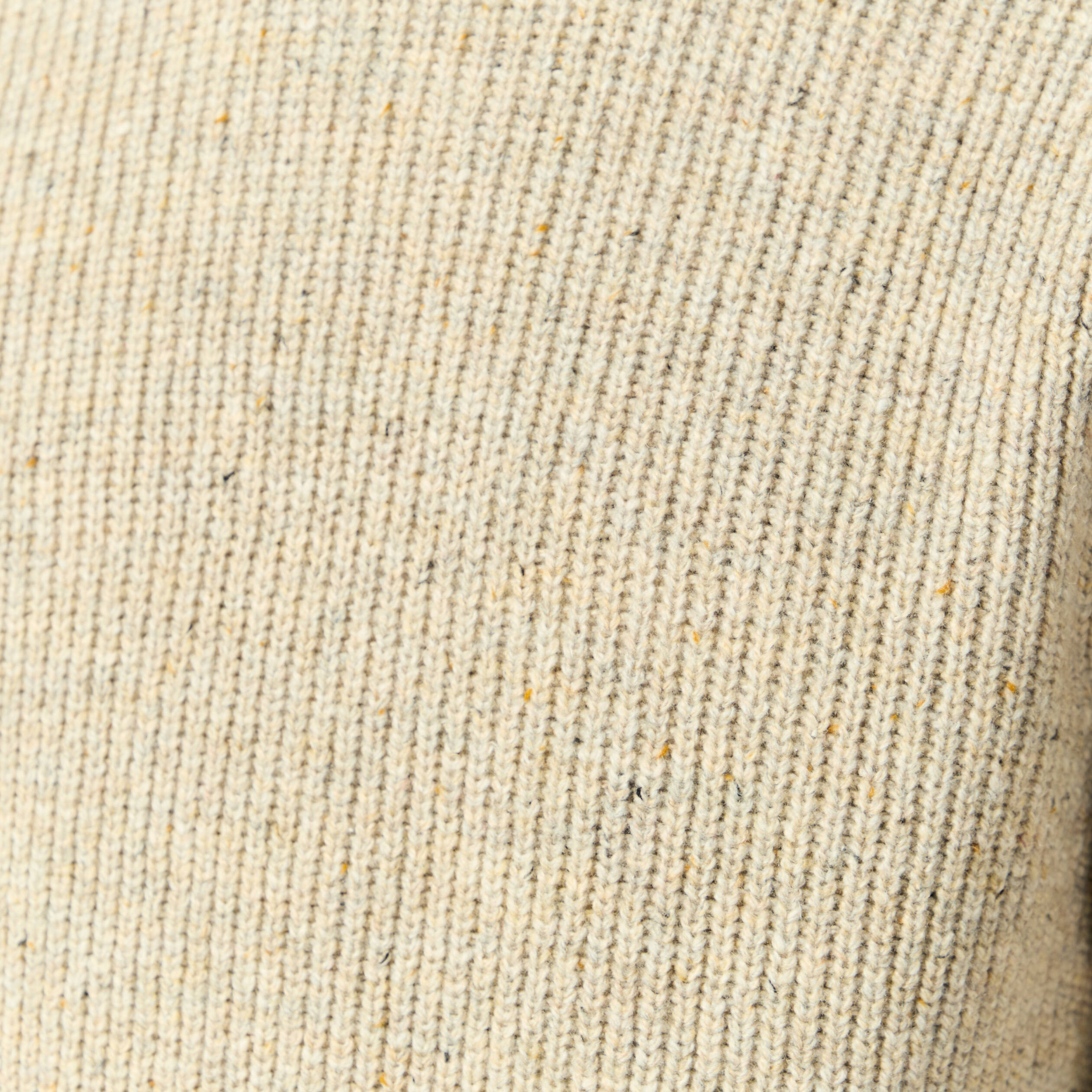 Pull droit manches longues beige homme