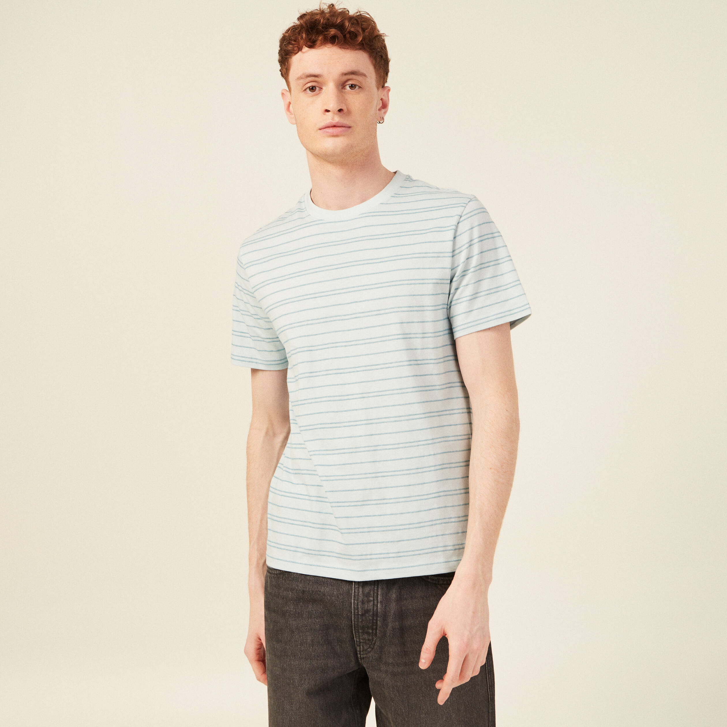 t shirt eco responsable bleu ciel homme T-shirt éco-responsable bleu ciel homme
