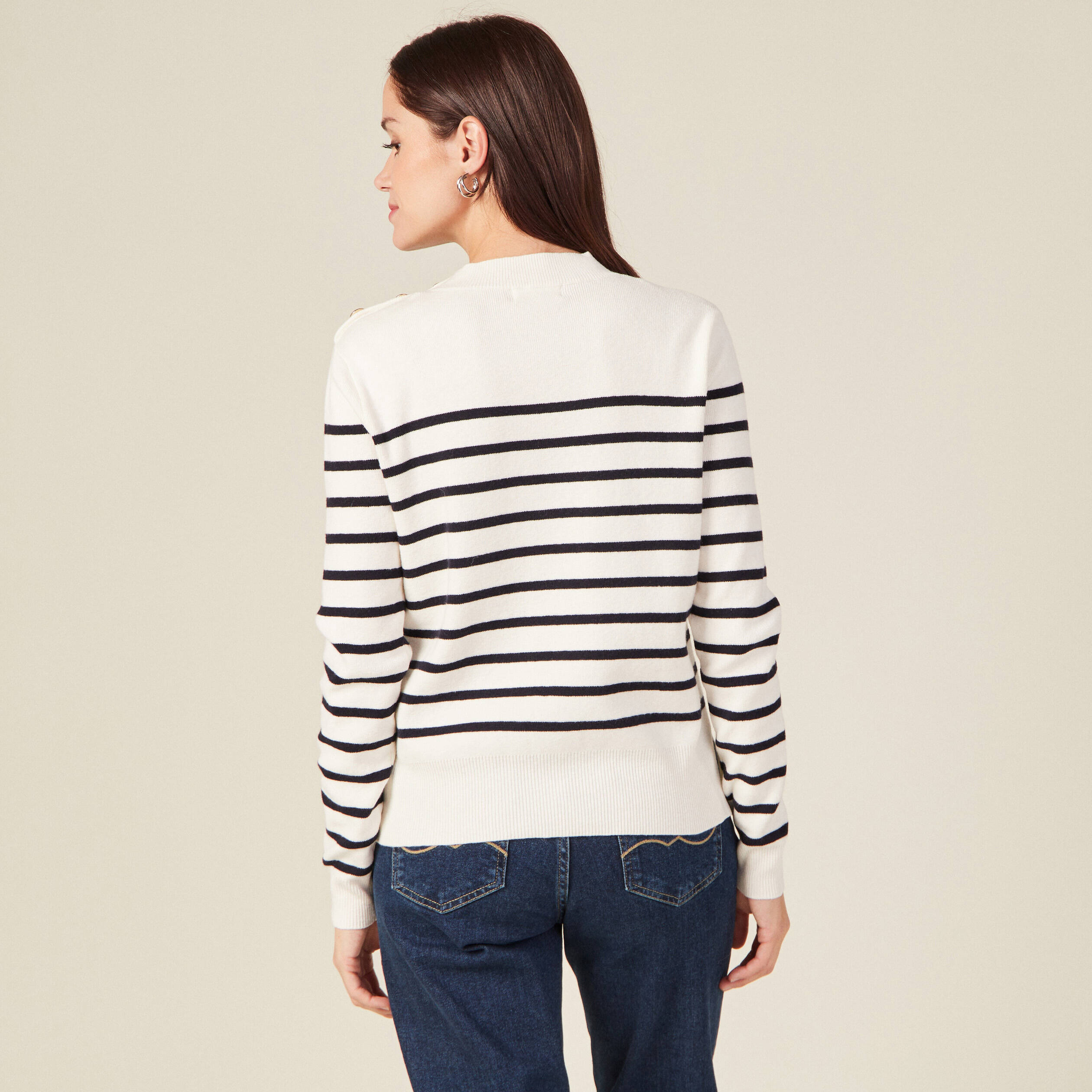 pull eco responsable ecru femme Pull éco-responsable ecru femme