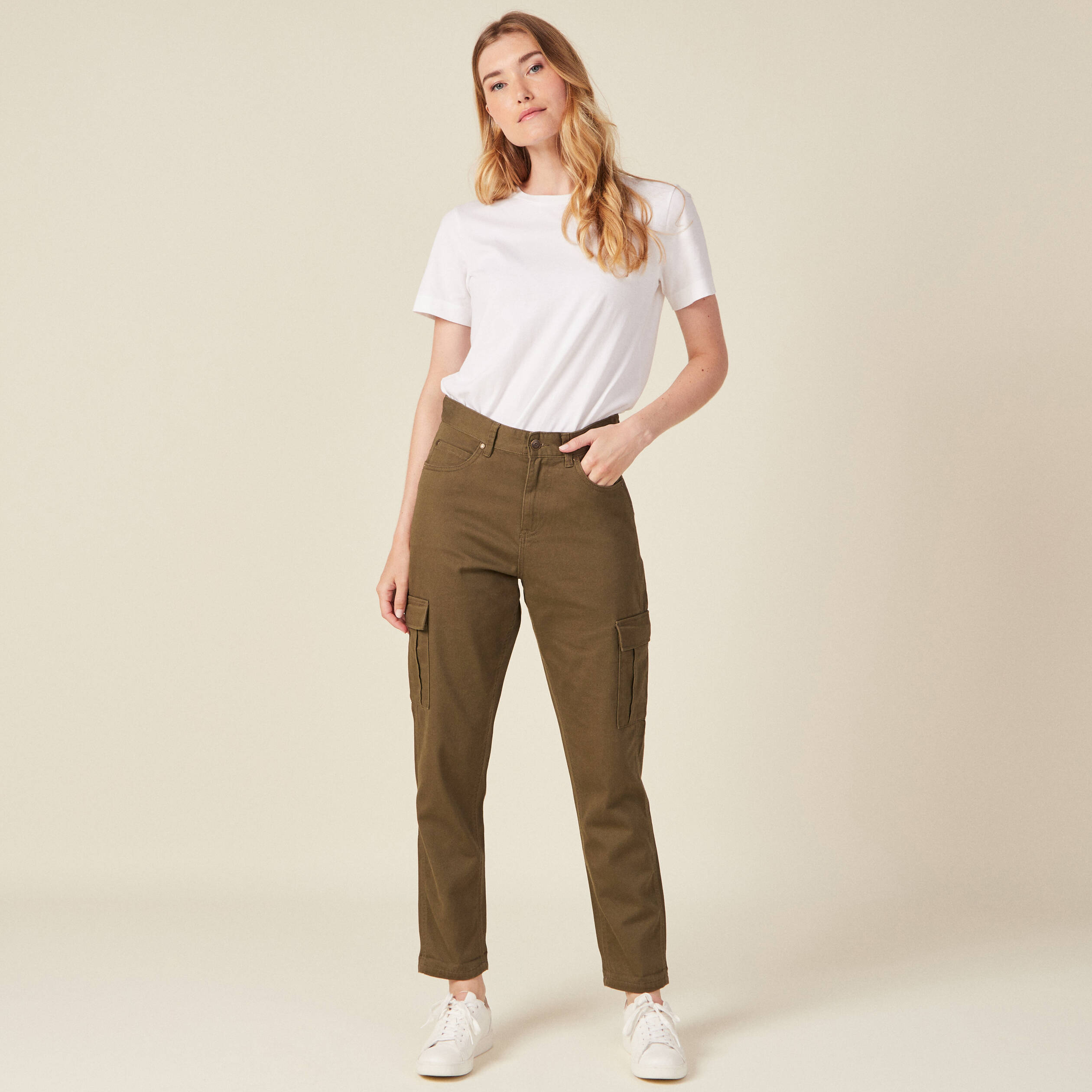 pantalon cargo vert kaki femme Pantalon cargo vert kaki femme
