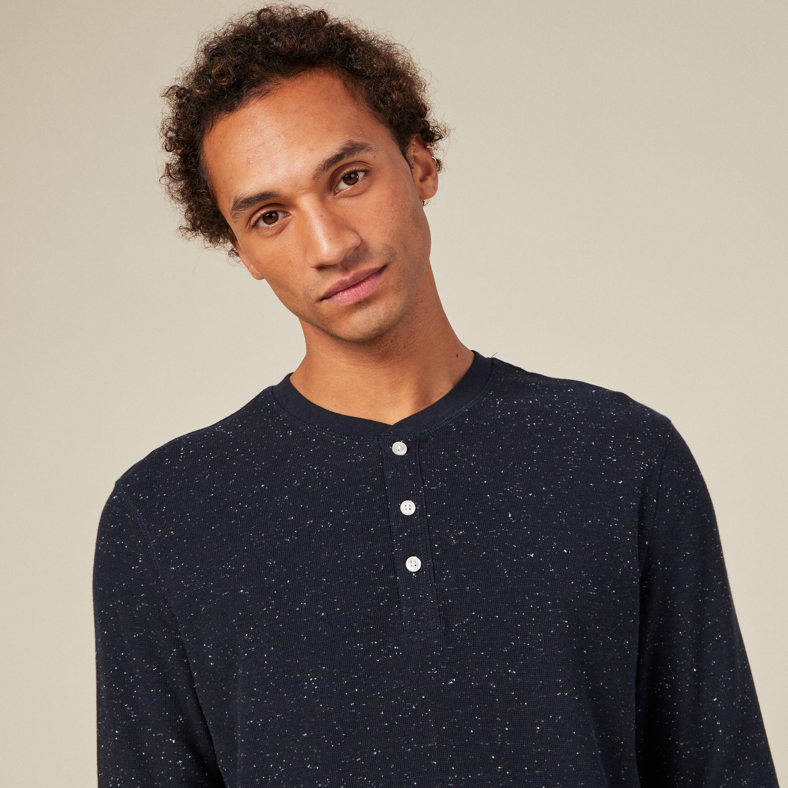 t shirt manches longues bleu marine homme T-shirt manches longues bleu marine homme