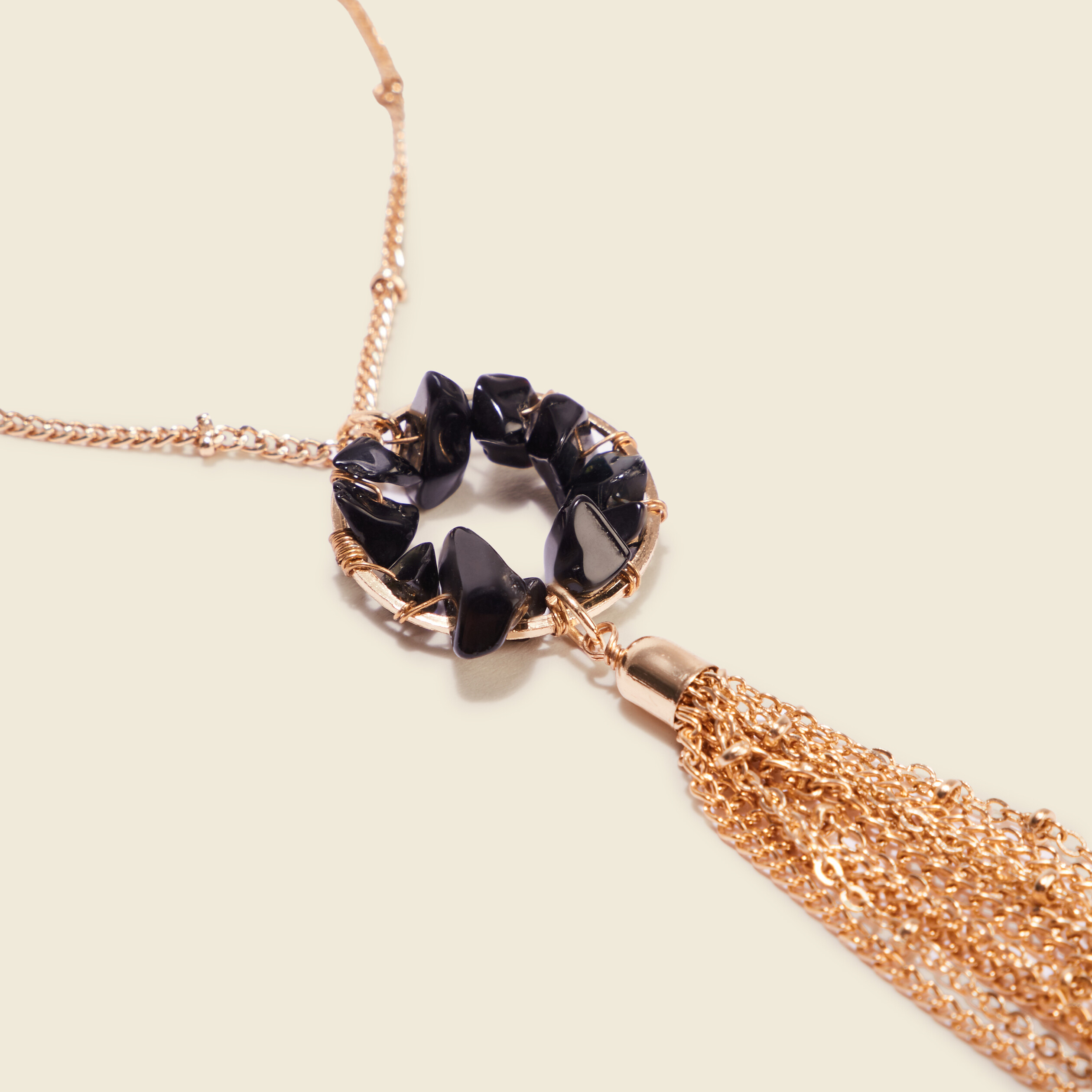 Collier sautoir à pendentif couleur or femme