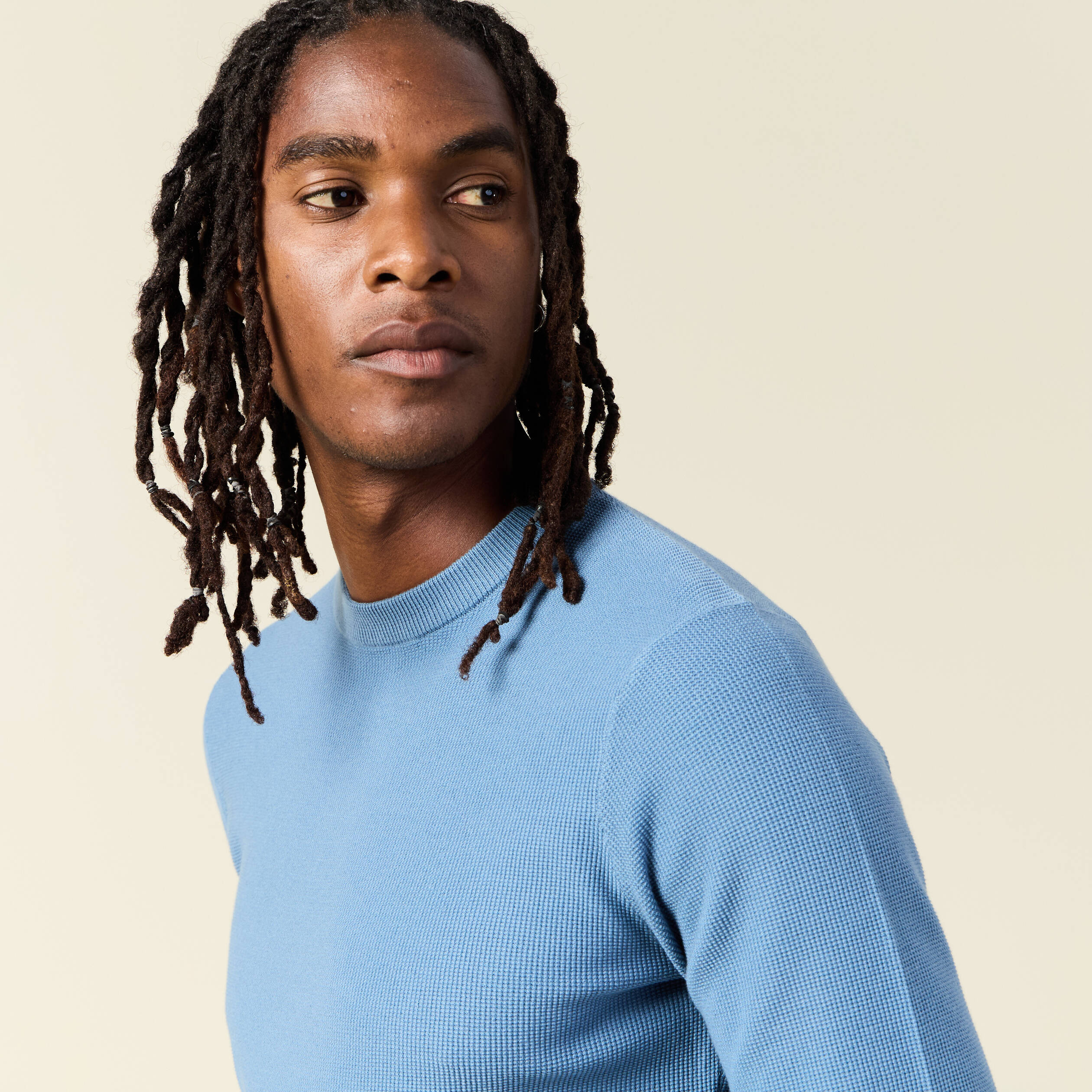 pull eco responsable bleu gris homme Pull éco-responsable bleu gris homme