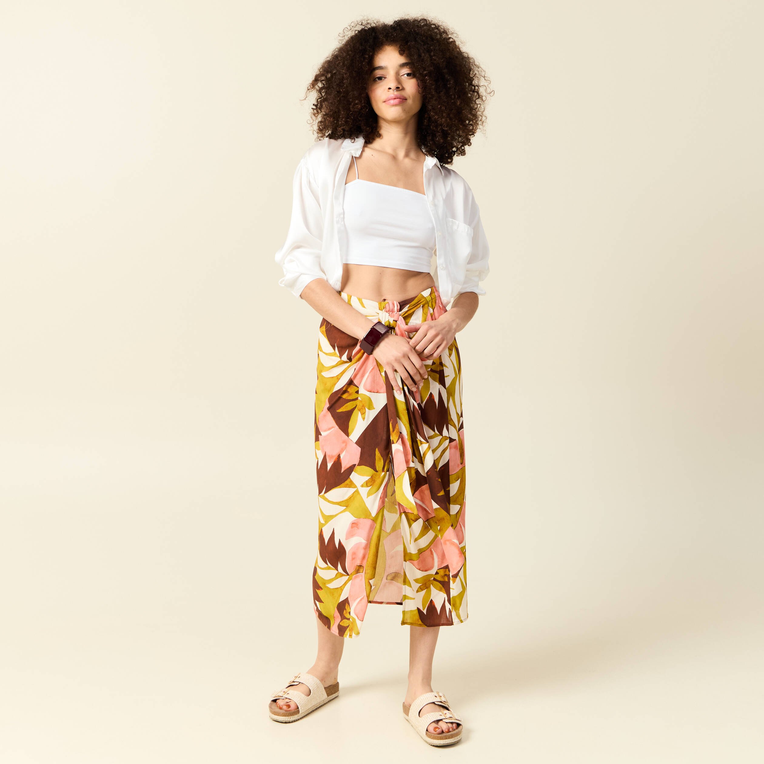 jupe taille standard marron cognac femme Jupe taille standard marron cognac femme