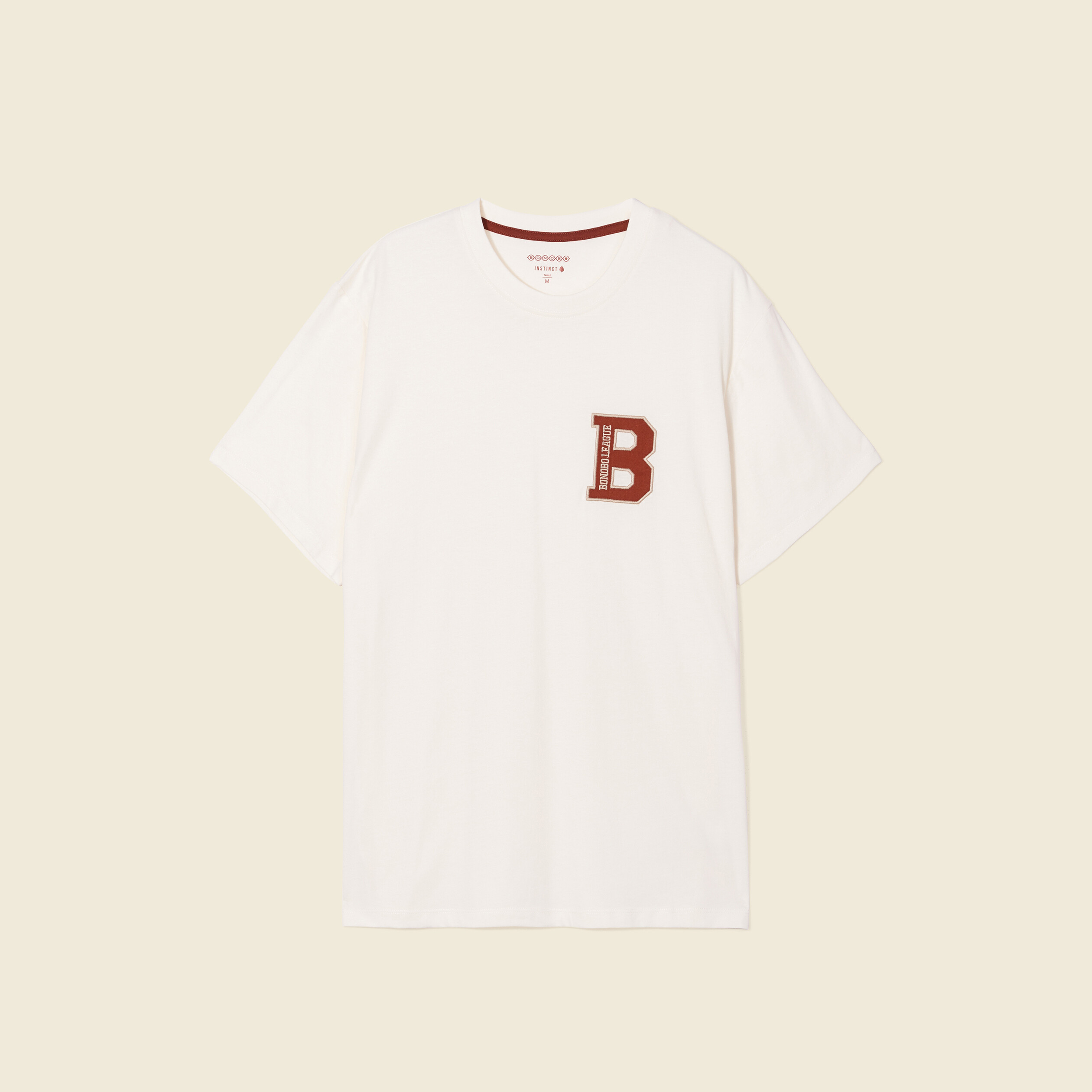 T-shirt éco-responsable ecru homme