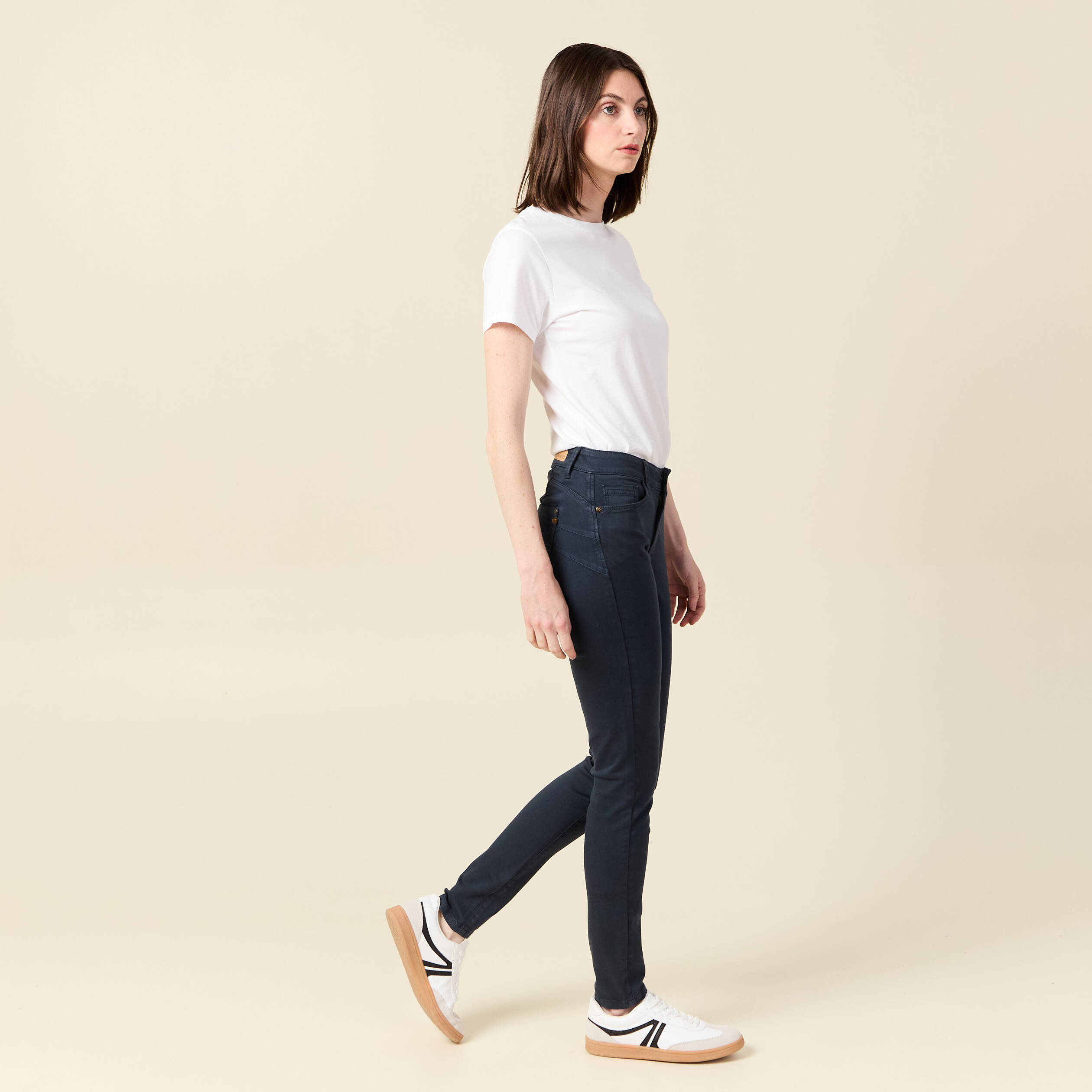 pantalon audrey skinny push up bleu marine femme Pantalon Audrey - skinny push up bleu marine femme