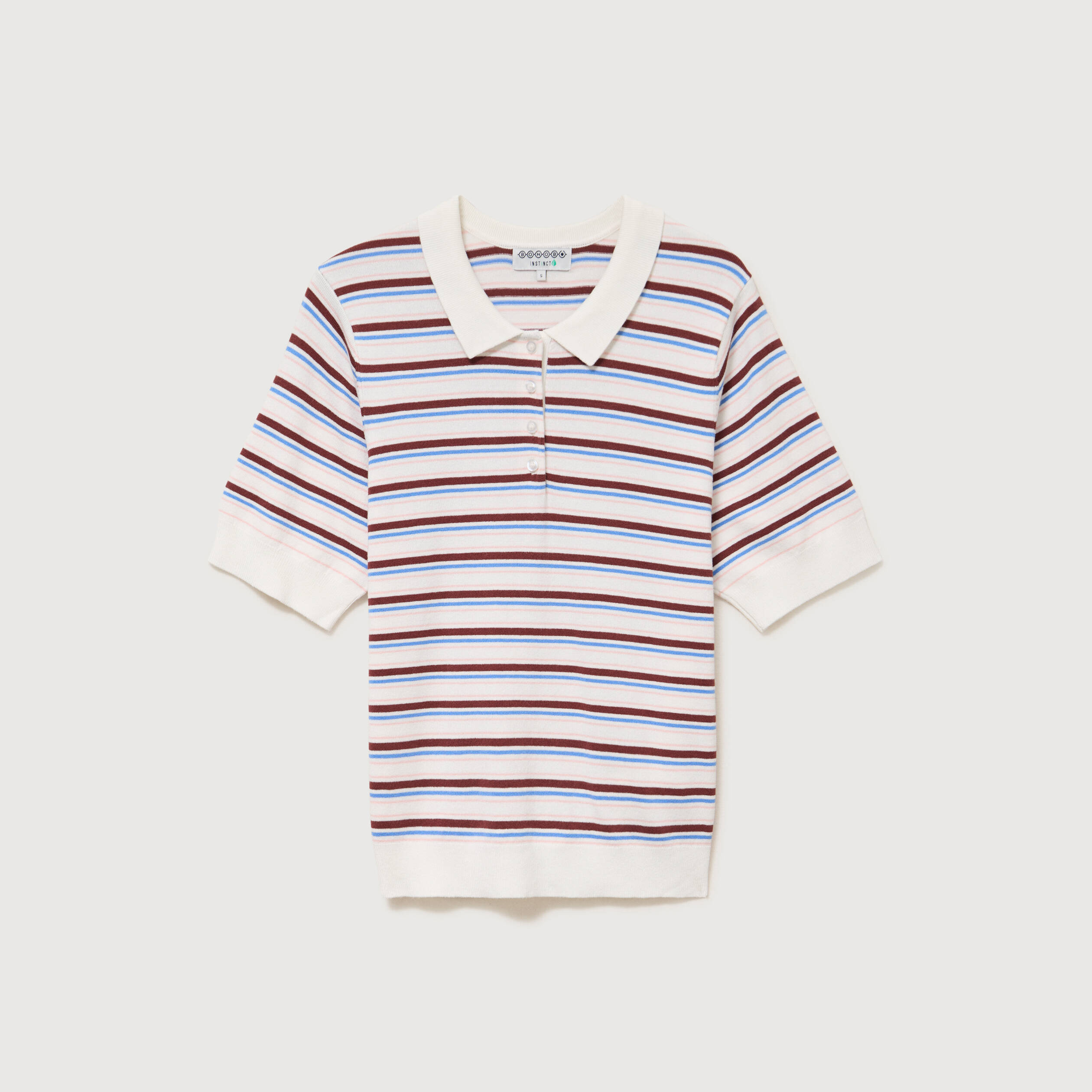 Polo manches courtes ecru femme