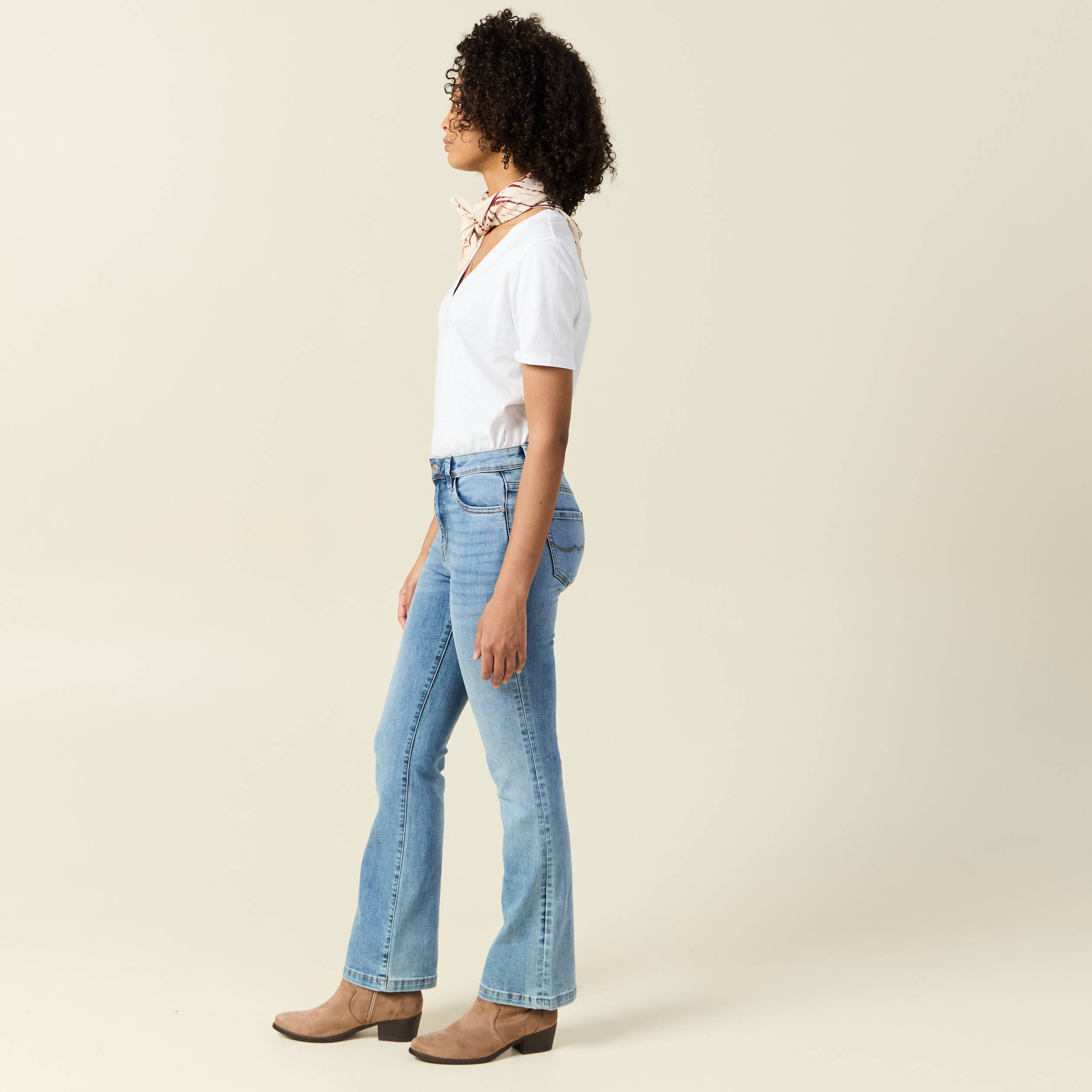 jeans bootcut denim used femme Jeans bootcut denim used femme