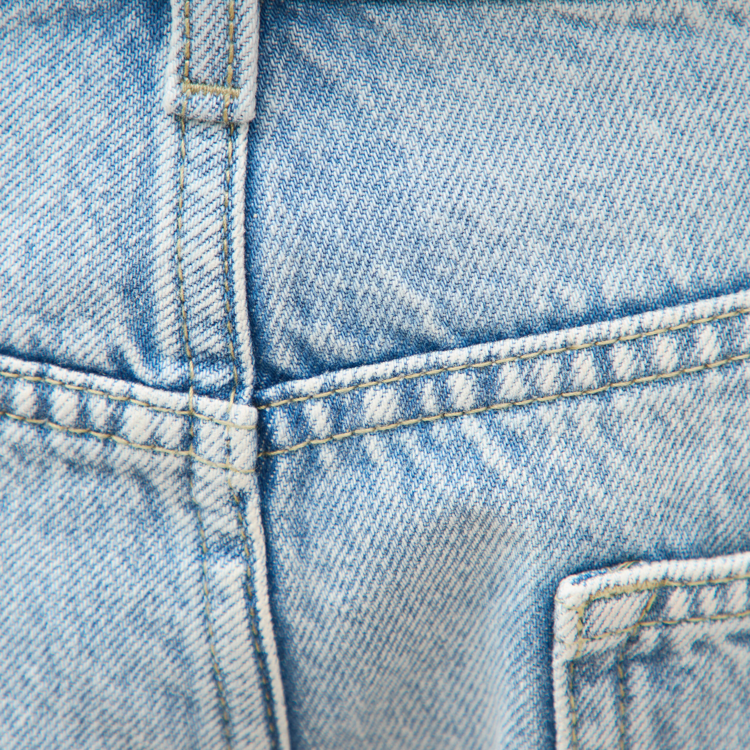 Bermuda en jean coton denim bleach homme