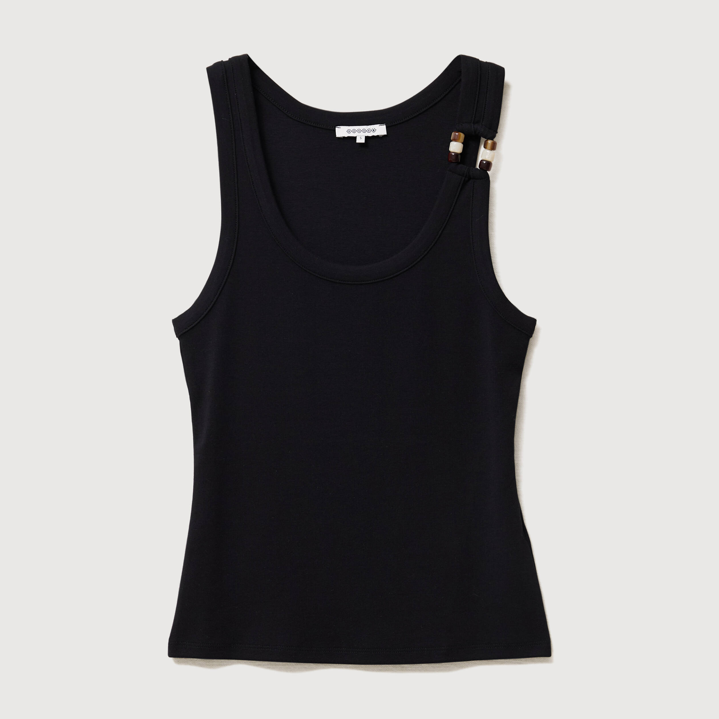 D&eacute;bardeur sans manches noir femme