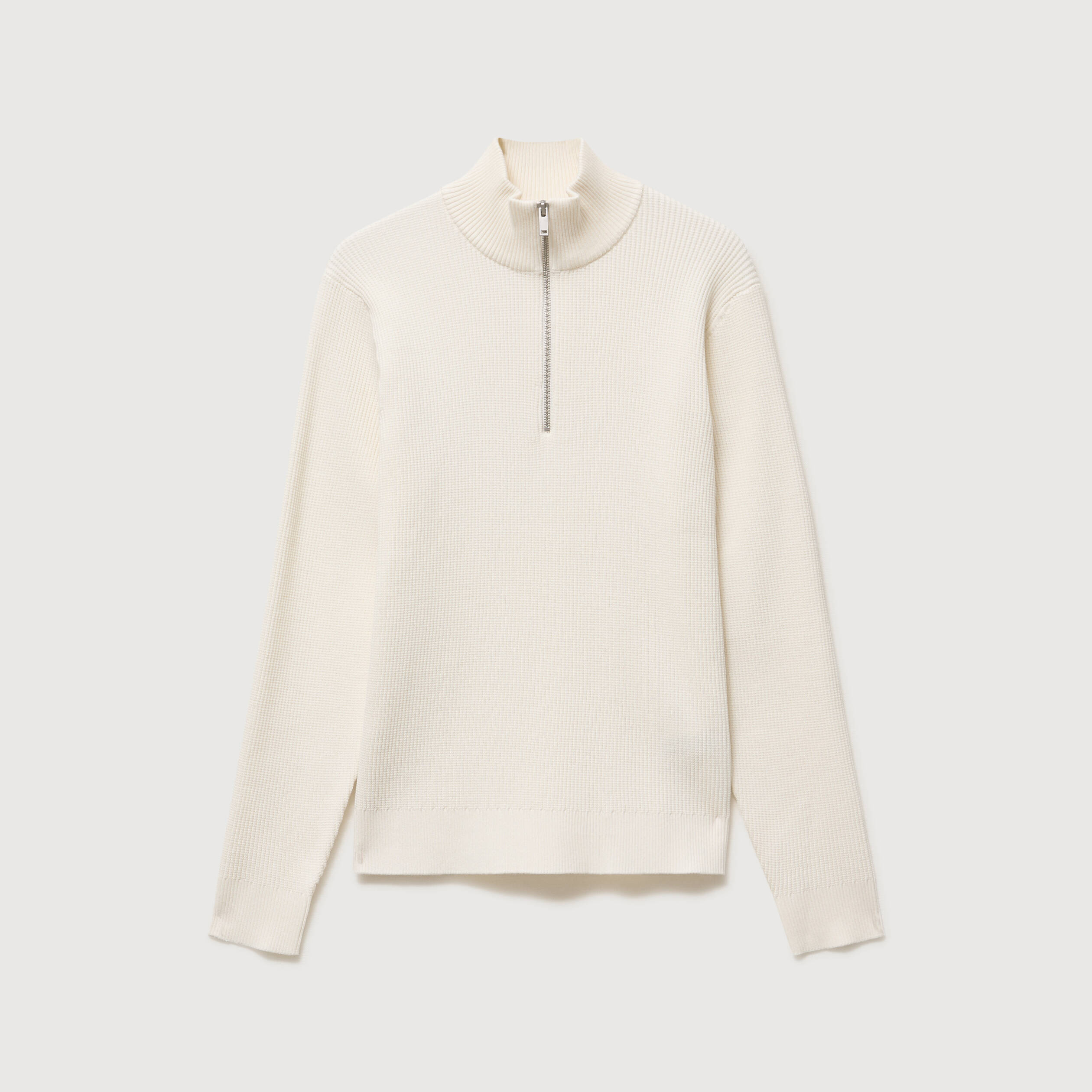 Pull col camionneur ecru homme